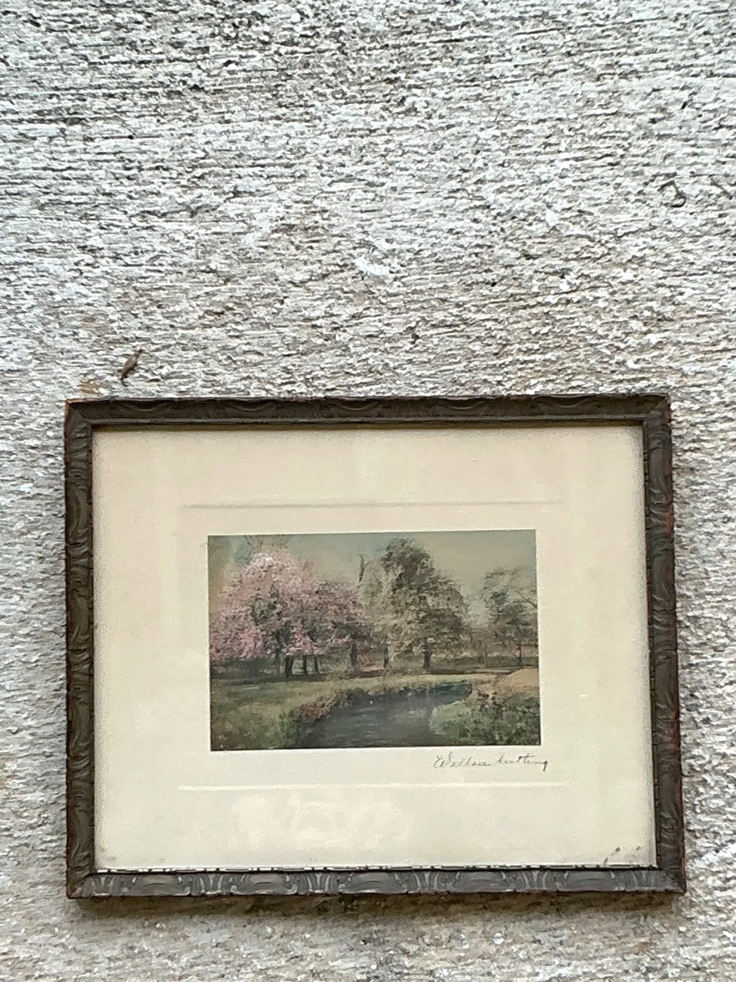 Wallace Nutting Hand Colored Landscape Print in Wood Frame — additional photo 8