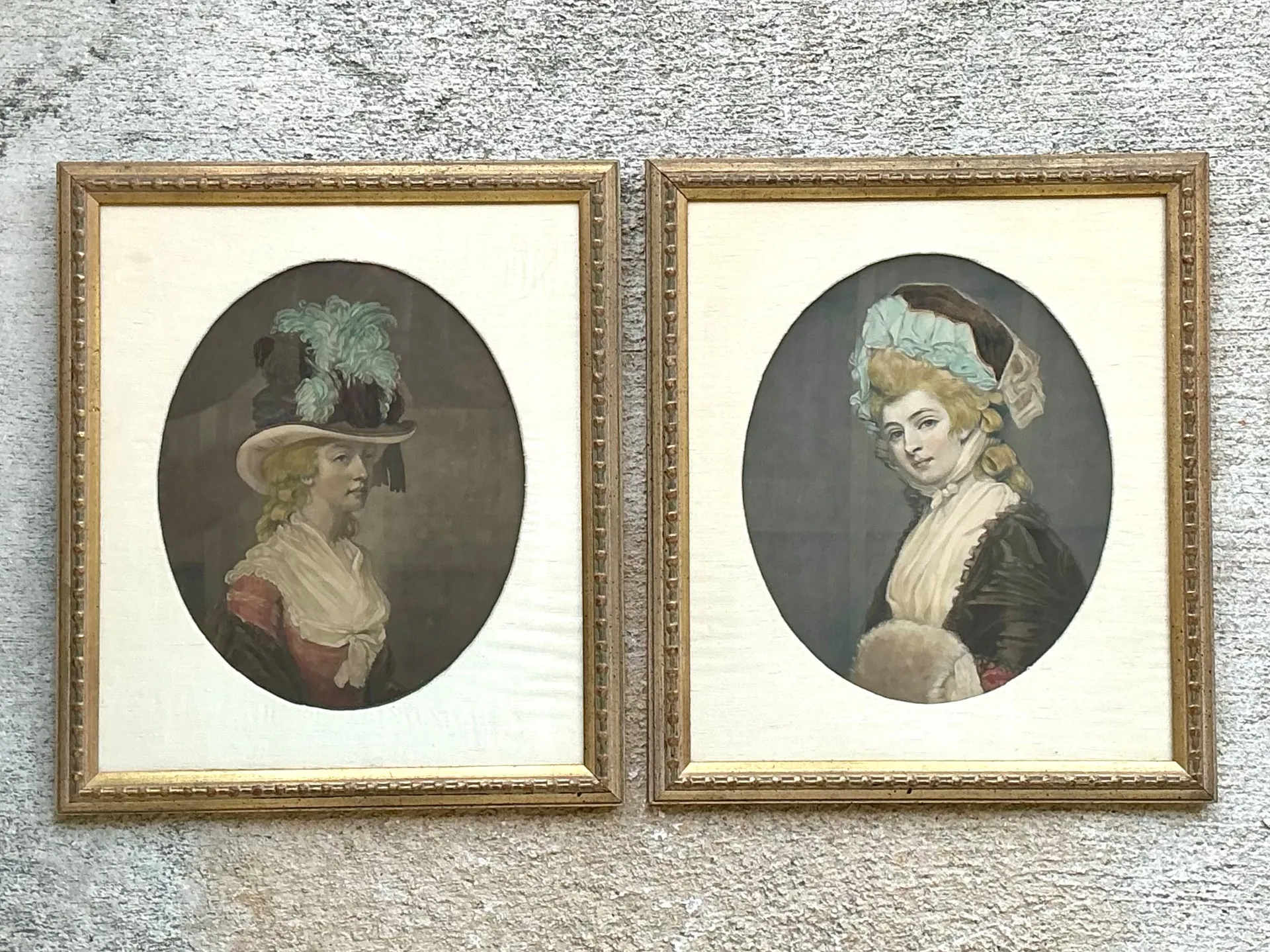 Vintage 18th Century Style Portrait Engravings - Set of 2 — additional photo 4