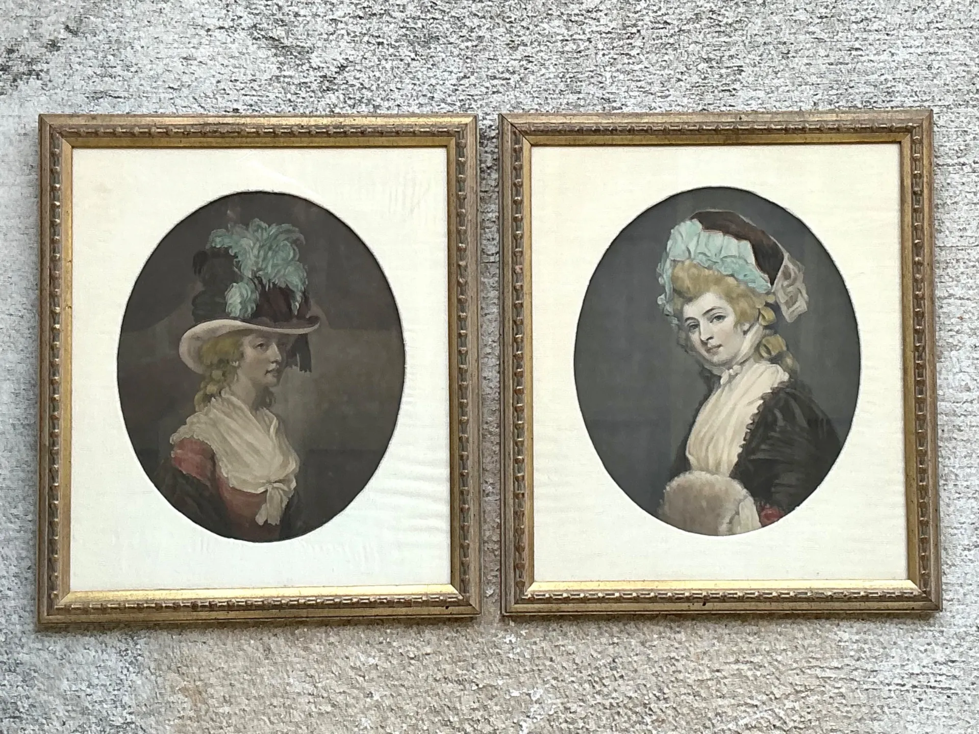 Vintage 18th Century Style Portrait Engravings - Set of 2 — additional photo 8
