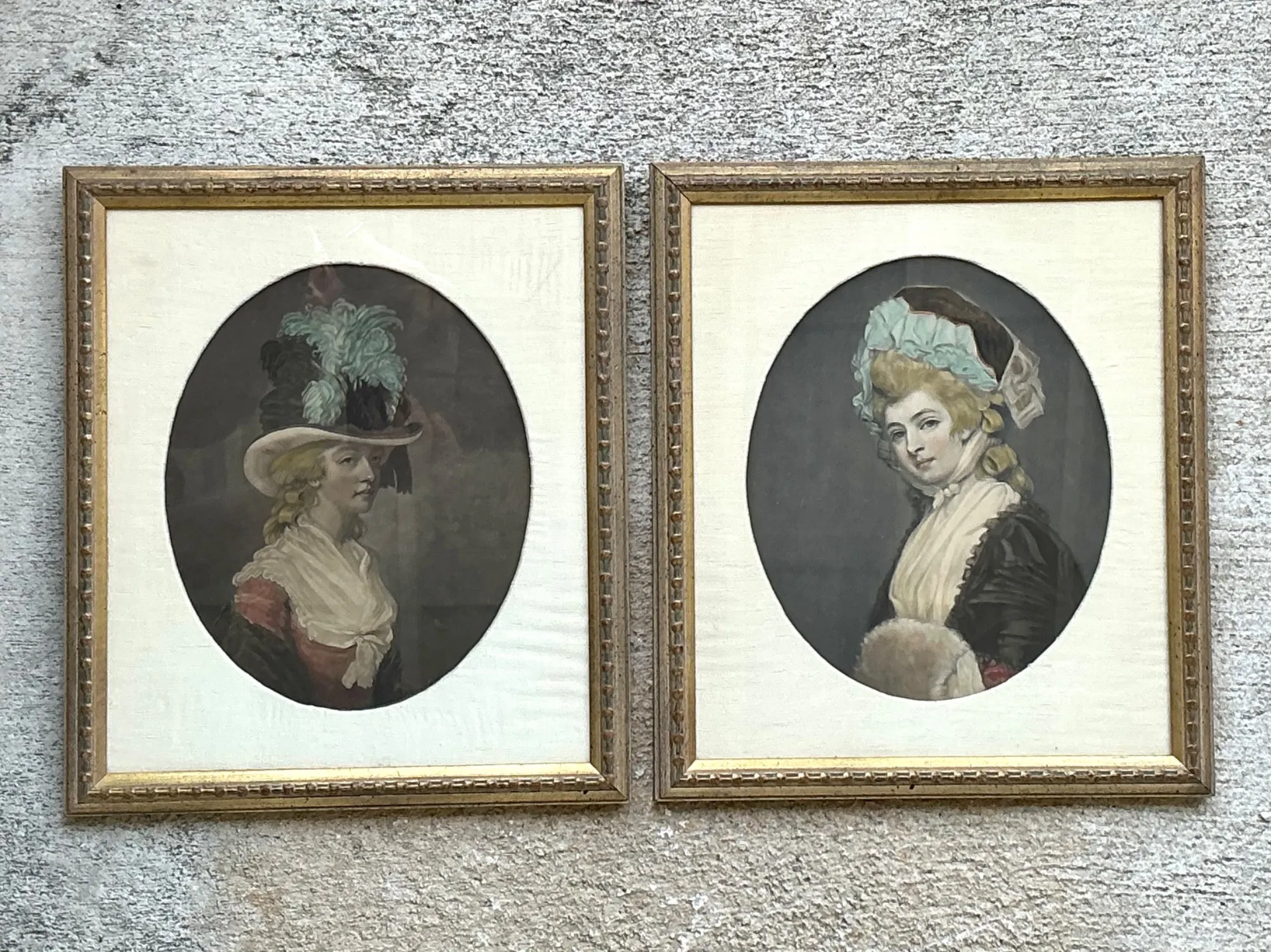 Vintage 18th Century Style Portrait Engravings - Set of 2 — additional photo 5