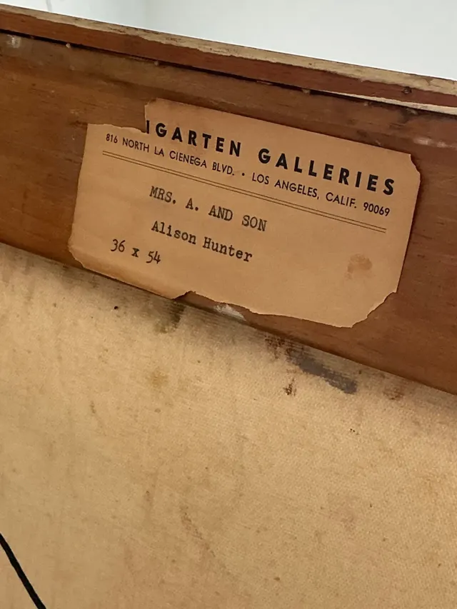 Vintage Abstract Figurative Painting — additional photo 1
