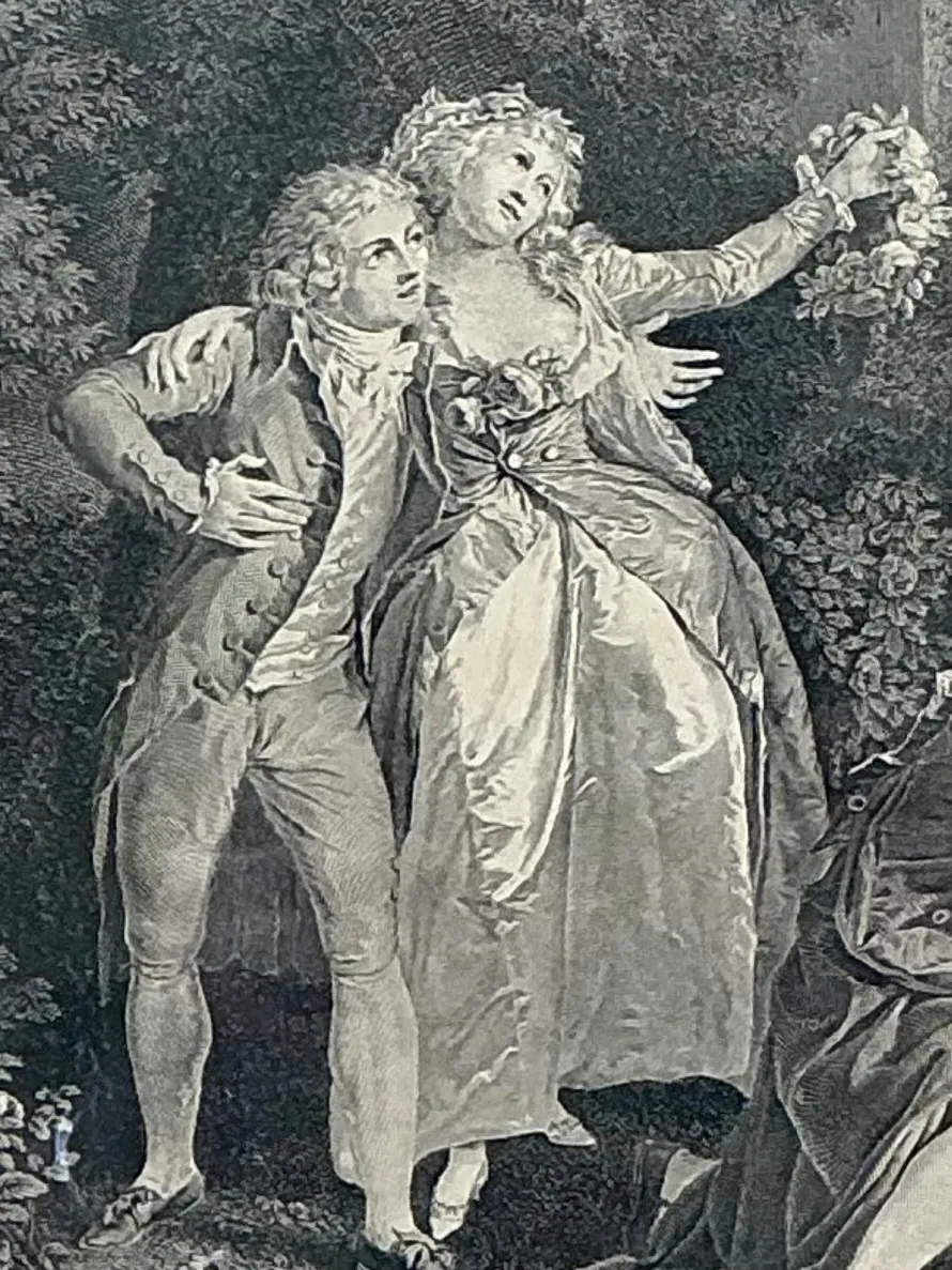 Vintage Fragonard Engraving in Gilt Frame — additional photo 1