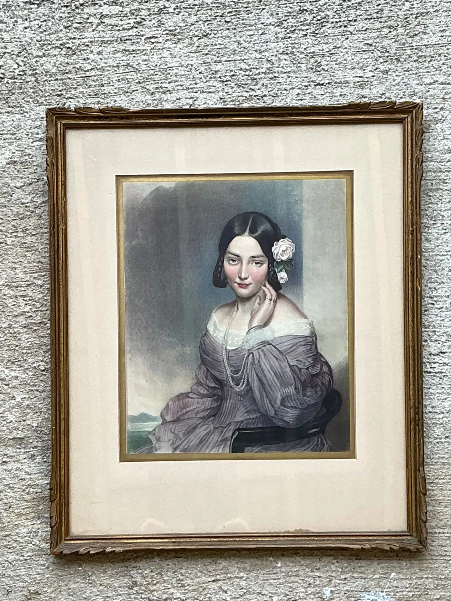 Vintage Gilt Framed Portrait Engraving — additional photo 6