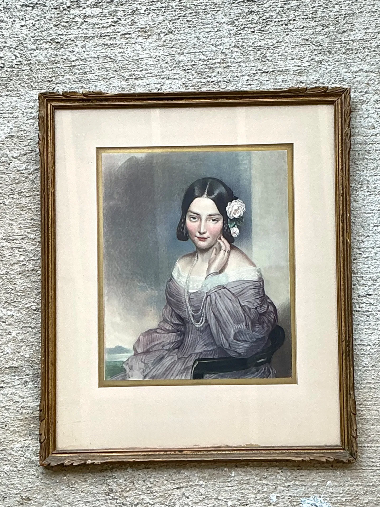 Vintage Gilt Framed Portrait Engraving — additional photo 8
