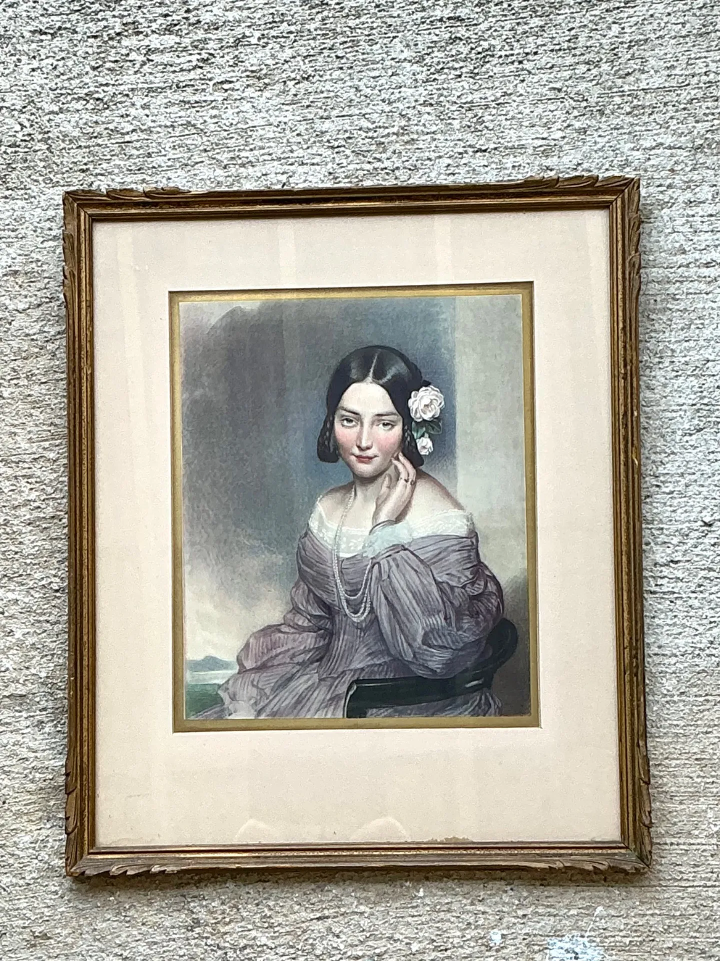 Vintage Gilt Framed Portrait Engraving — additional photo 4