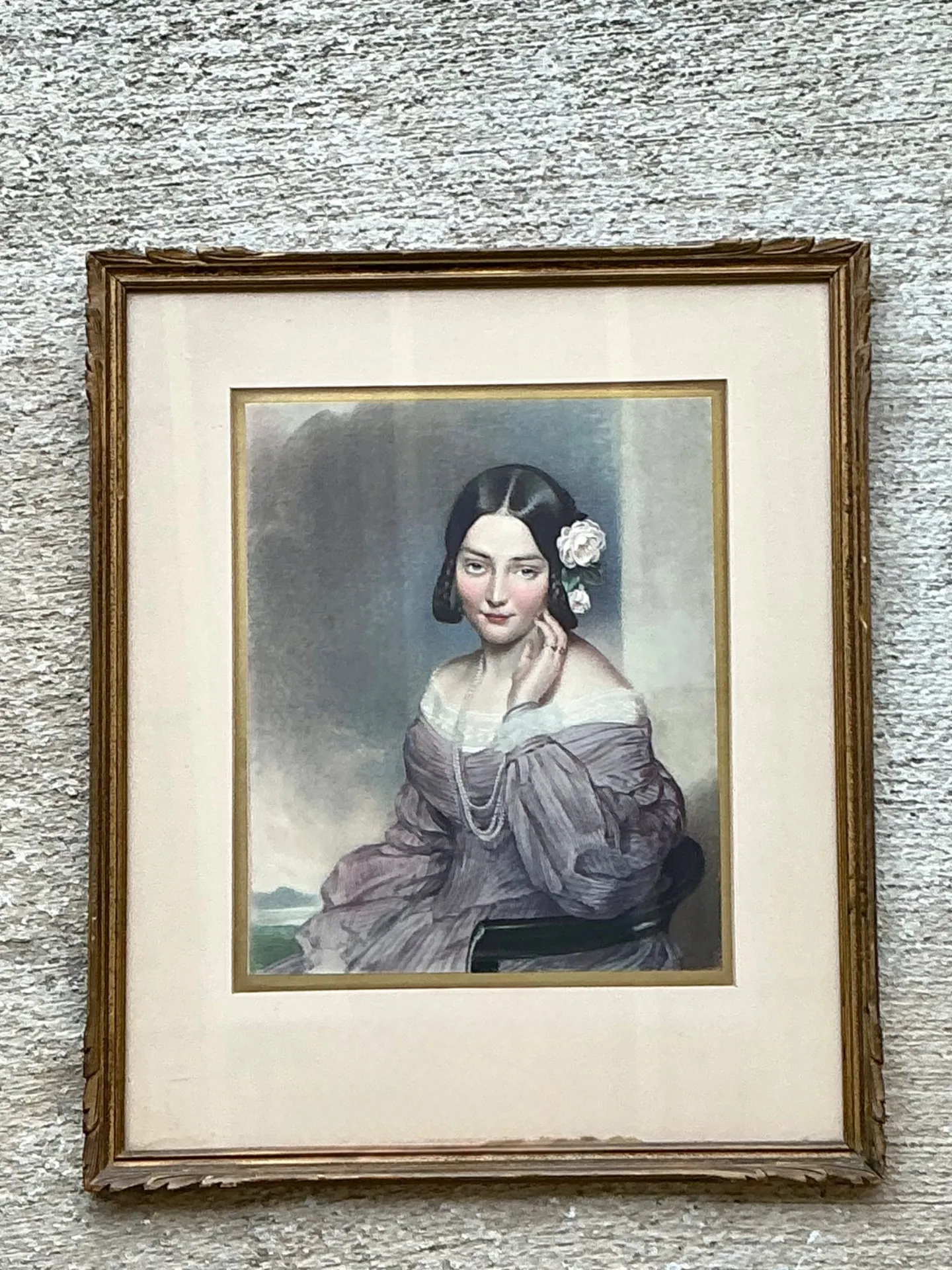 Vintage Gilt Framed Portrait Engraving — additional photo 2