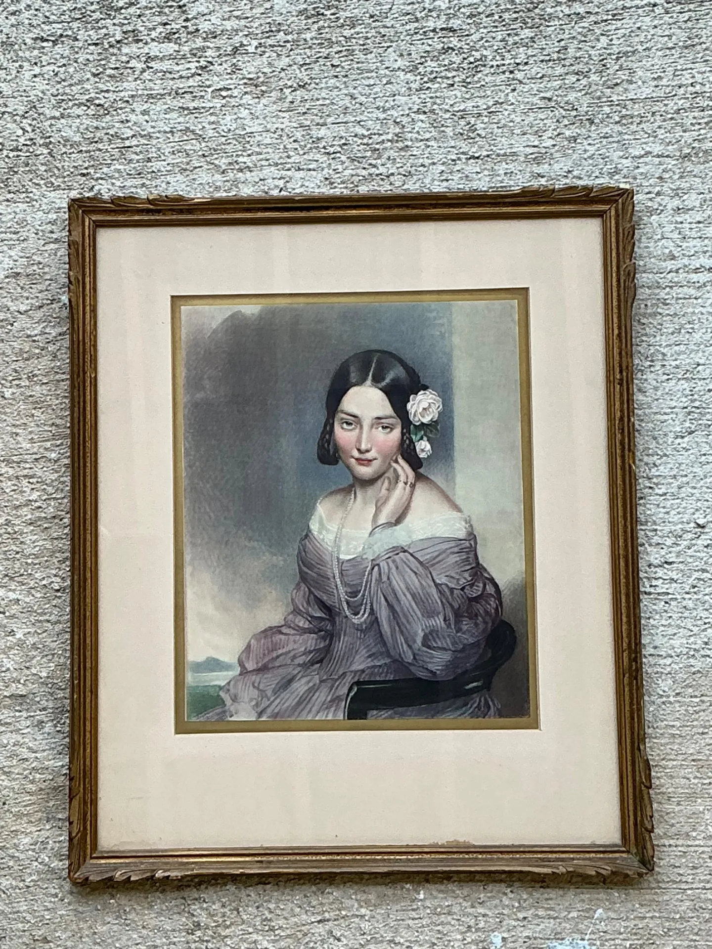 Vintage Gilt Framed Portrait Engraving — additional photo 1
