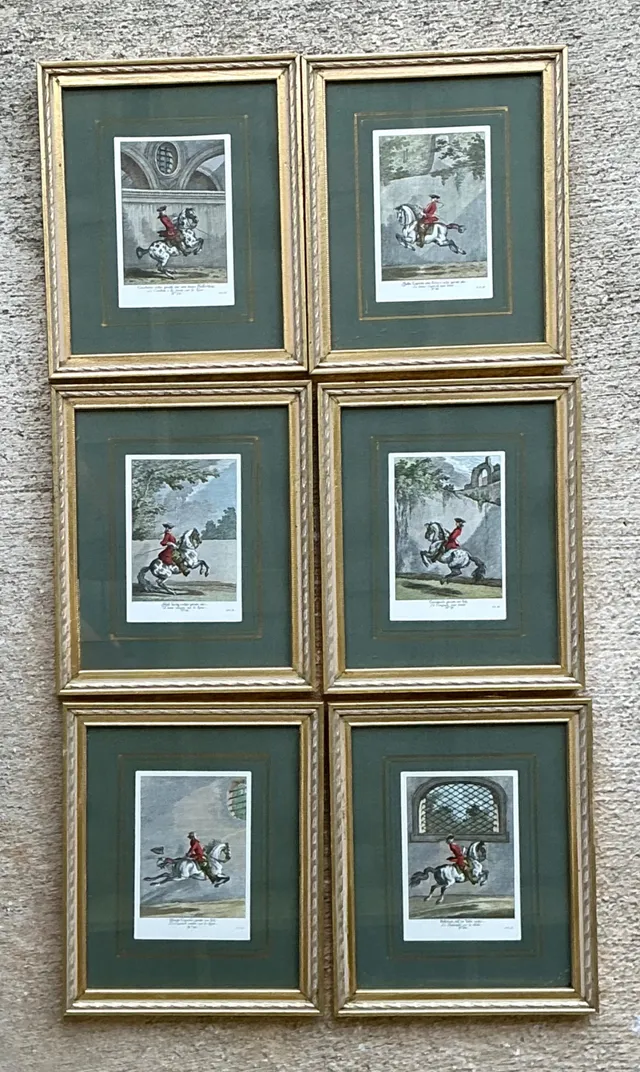 Vintage Equestrian Engravings in Gilt Frames - Set of 6 — additional photo 8