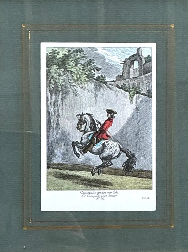 Vintage Equestrian Engravings in Gilt Frames - Set of 6 — additional photo 3