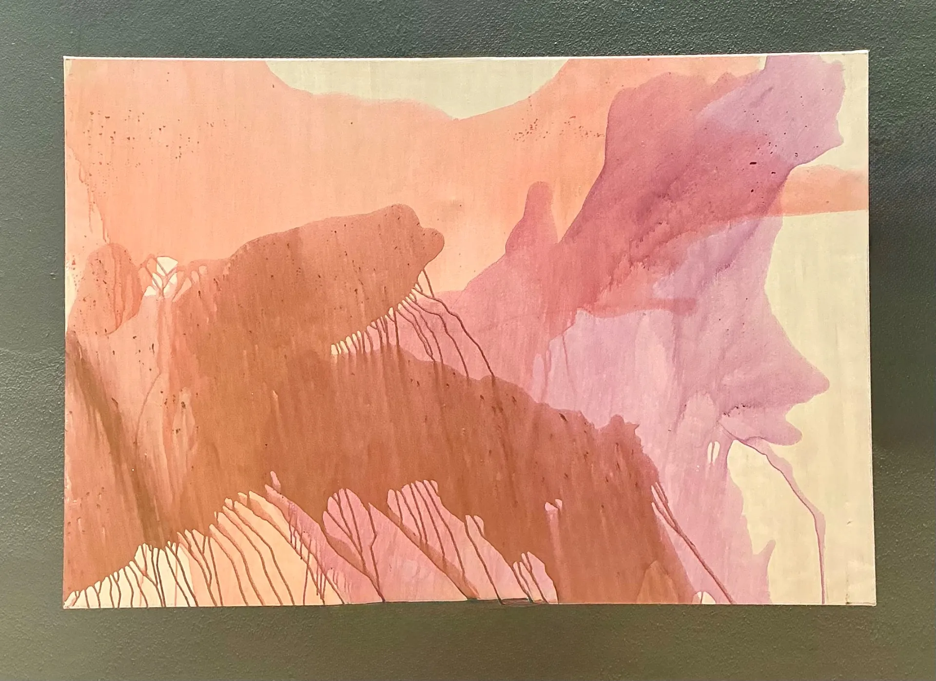 Monumental Vintage Abstract Expressionist Painting On Canvas — additional photo 4