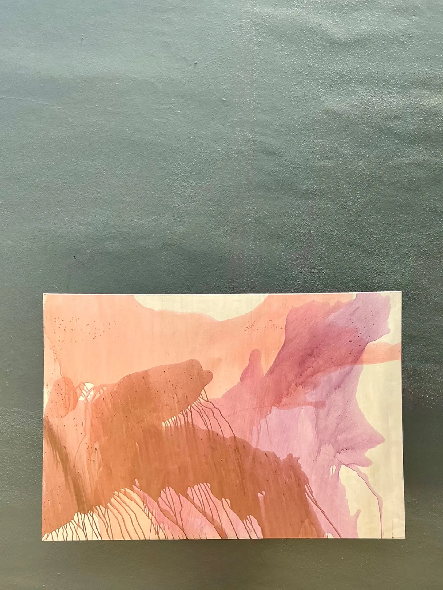 Monumental Vintage Abstract Expressionist Painting On Canvas — additional photo 2