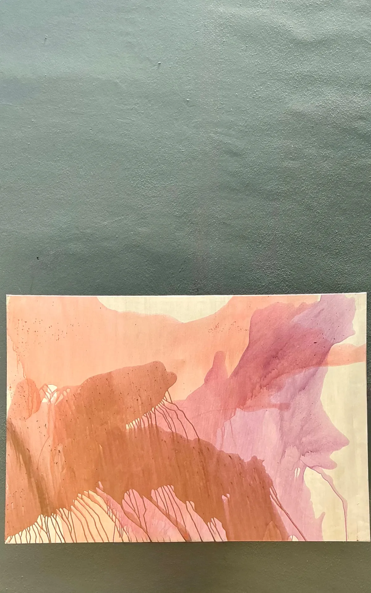 Monumental Vintage Abstract Expressionist Painting On Canvas — additional photo 2