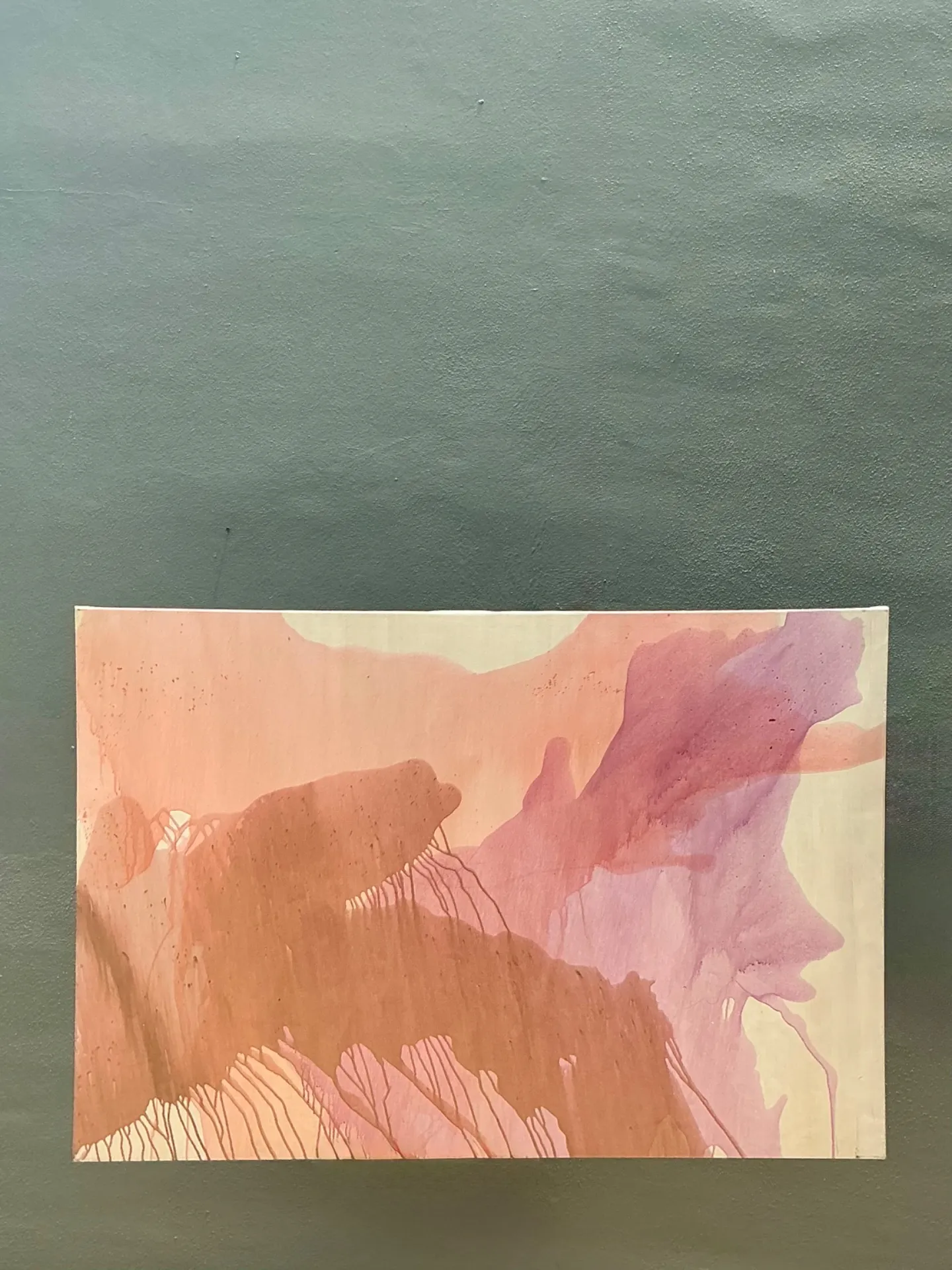 Monumental Vintage Abstract Expressionist Painting On Canvas — additional photo 1