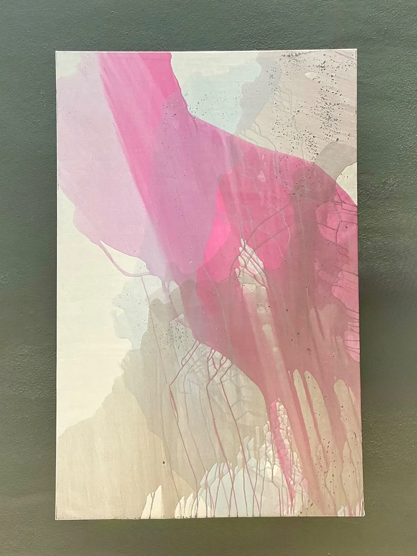 Vintage Monumental Abstract Expressionist Painting on Canvas — additional photo 2