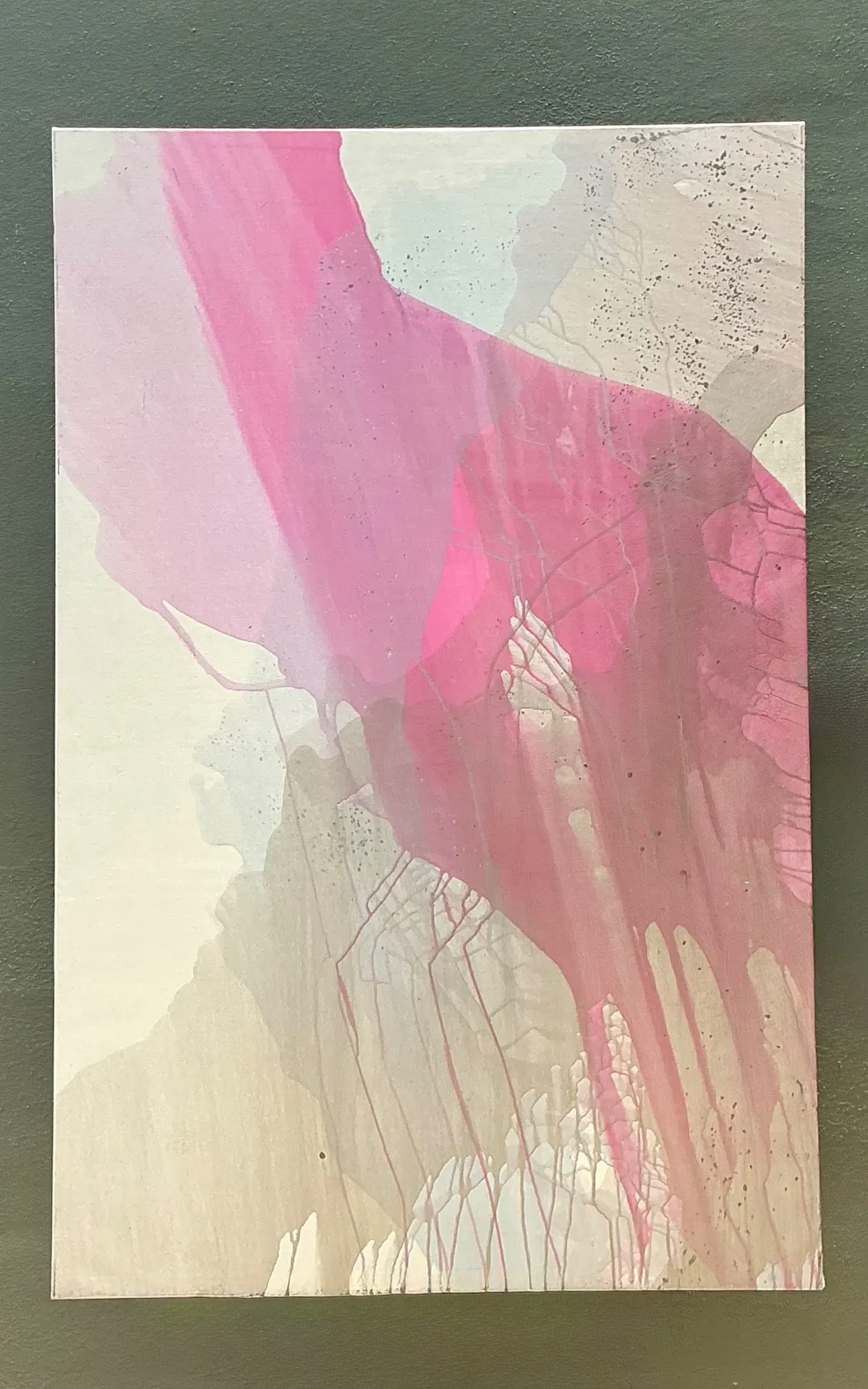 Vintage Monumental Abstract Expressionist Painting on Canvas — additional photo 2