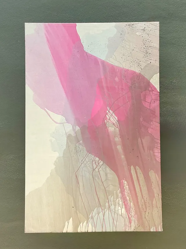 Vintage Monumental Abstract Expressionist Painting on Canvas — additional photo 2