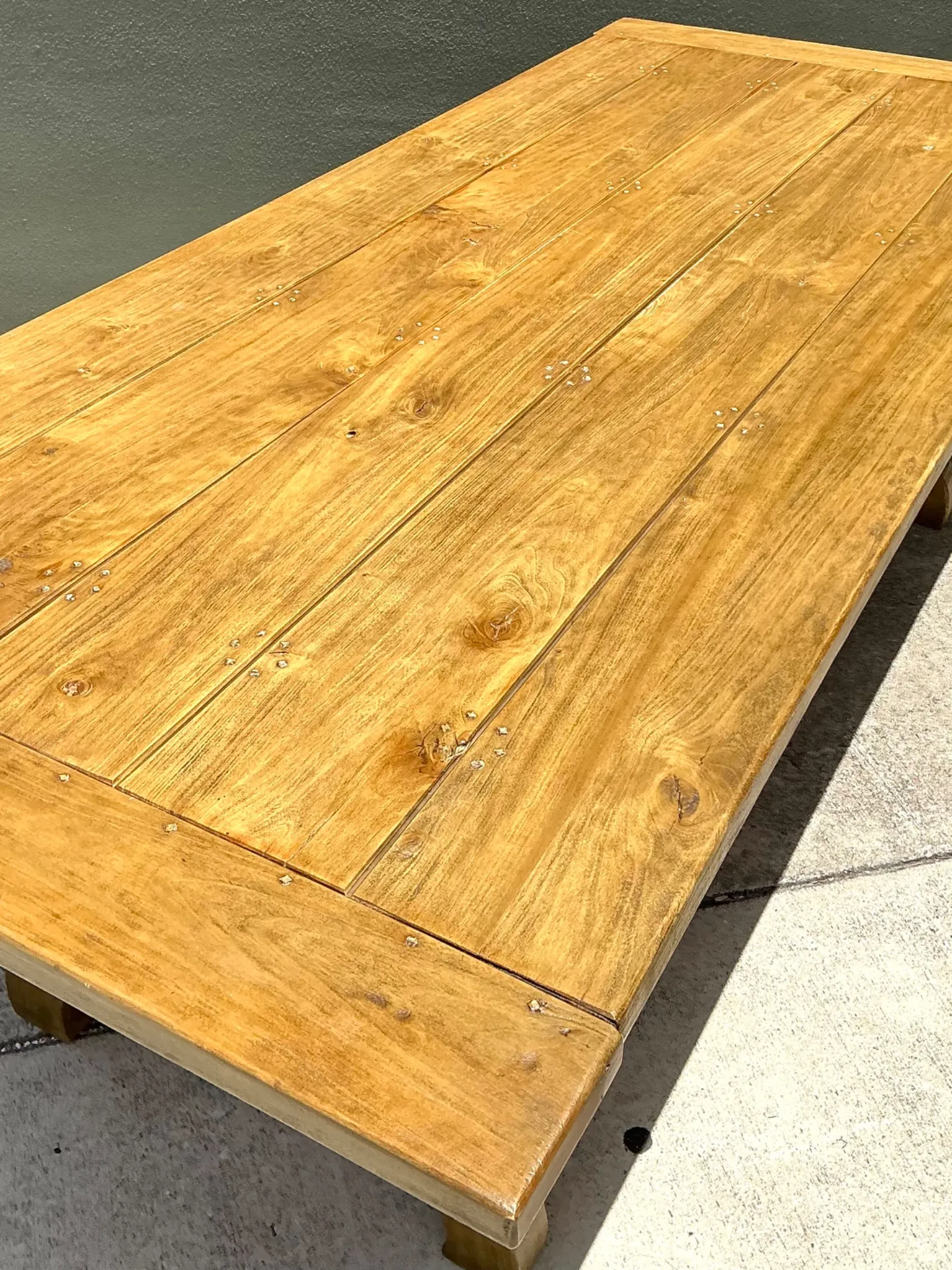 Vintage Wood Lyre Farmhouse Style Table — additional photo 5