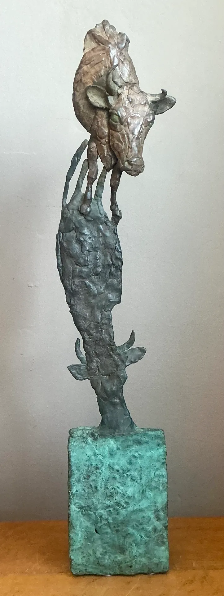 Vintage Sculptural Bronze Bull Statue — additional photo 2
