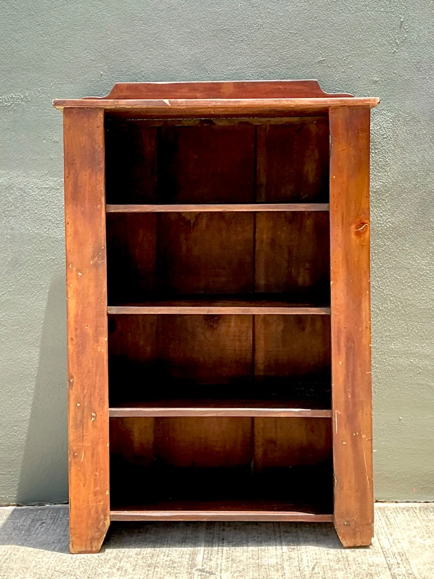 Vintage Rustic Handcrafted Wood Shelving Unit — additional photo 2