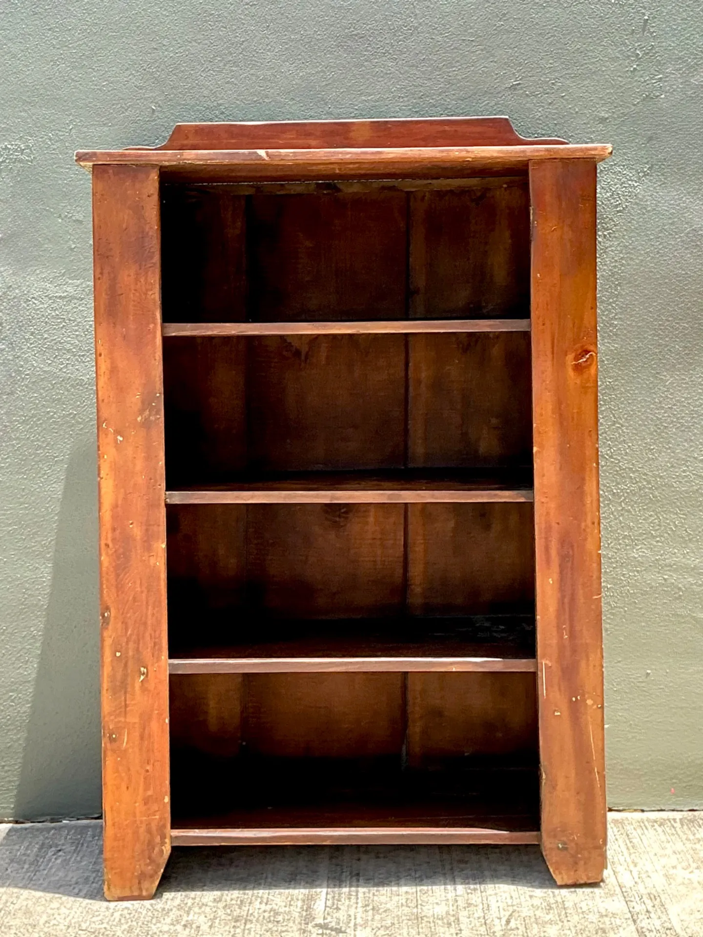 Vintage Rustic Handcrafted Wood Shelving Unit — additional photo 6