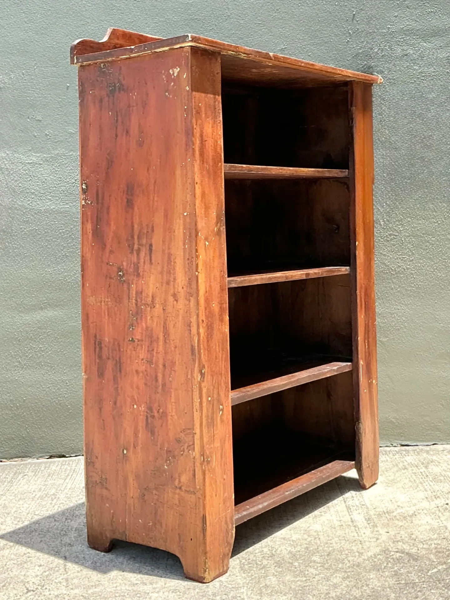 Vintage Rustic Handcrafted Wood Shelving Unit — additional photo 8