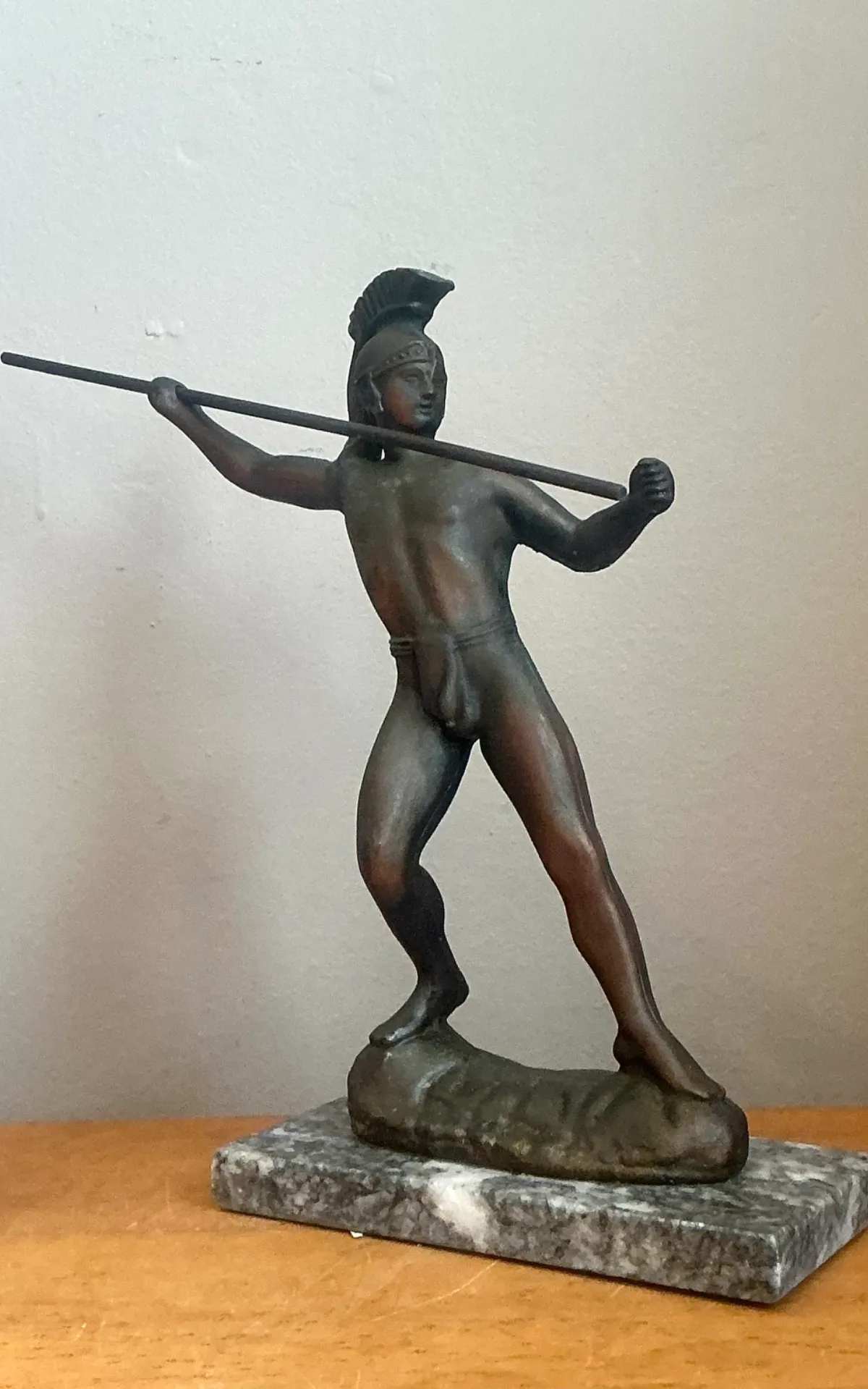 Vintage Sculptural Metal Warrior Figure — additional photo 6