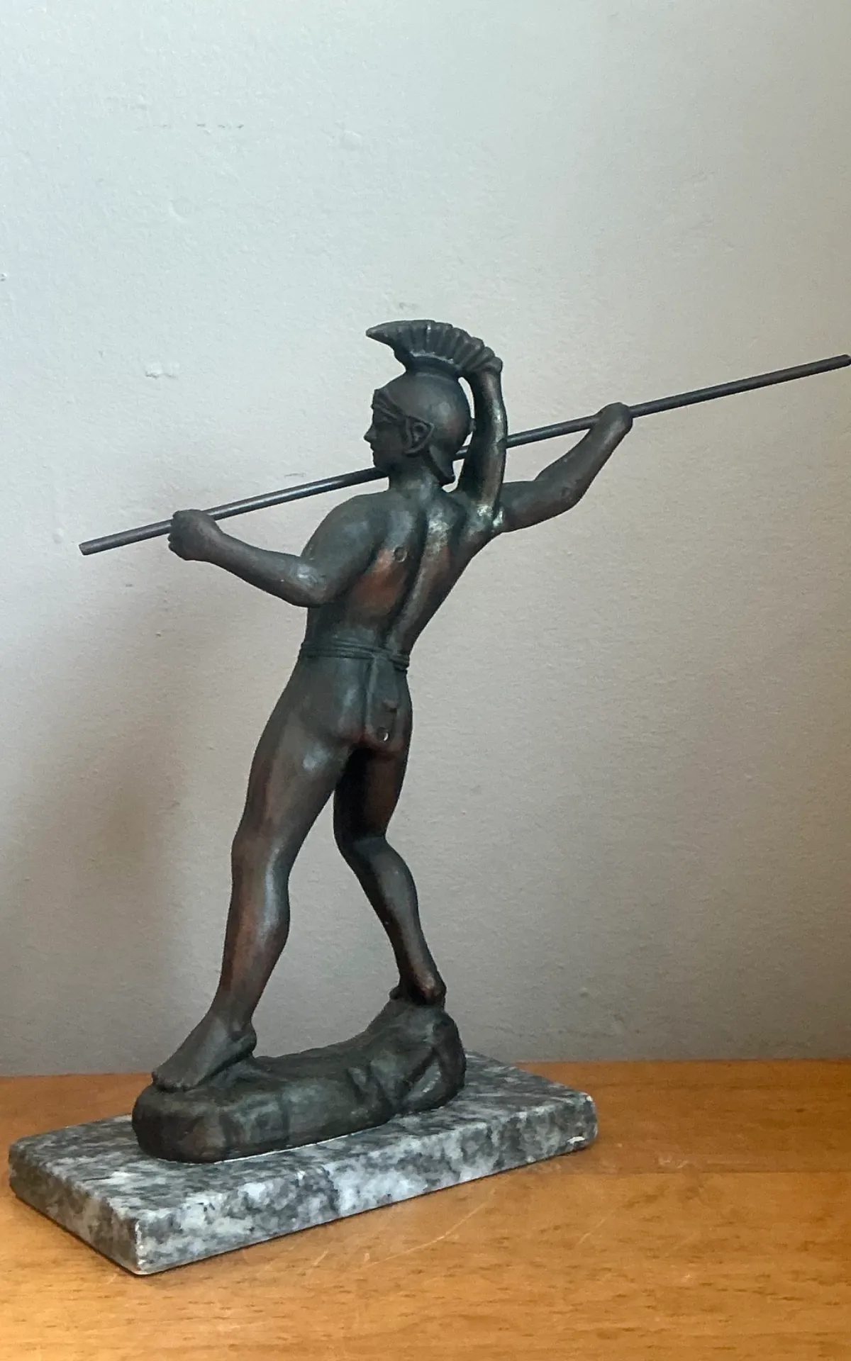 Vintage Sculptural Metal Warrior Figure — additional photo 8