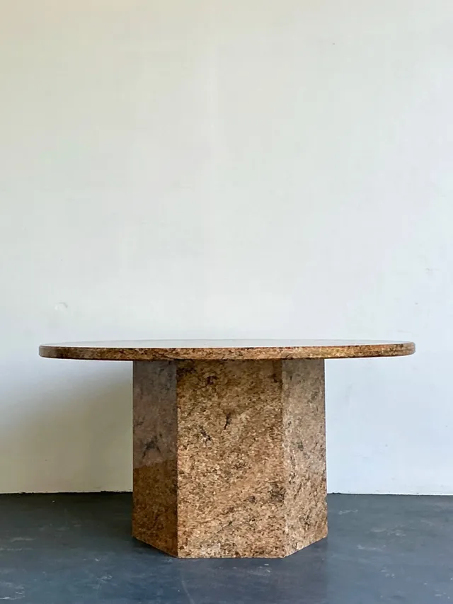 Vintage Granite Pedestal Dining Table — additional photo 4