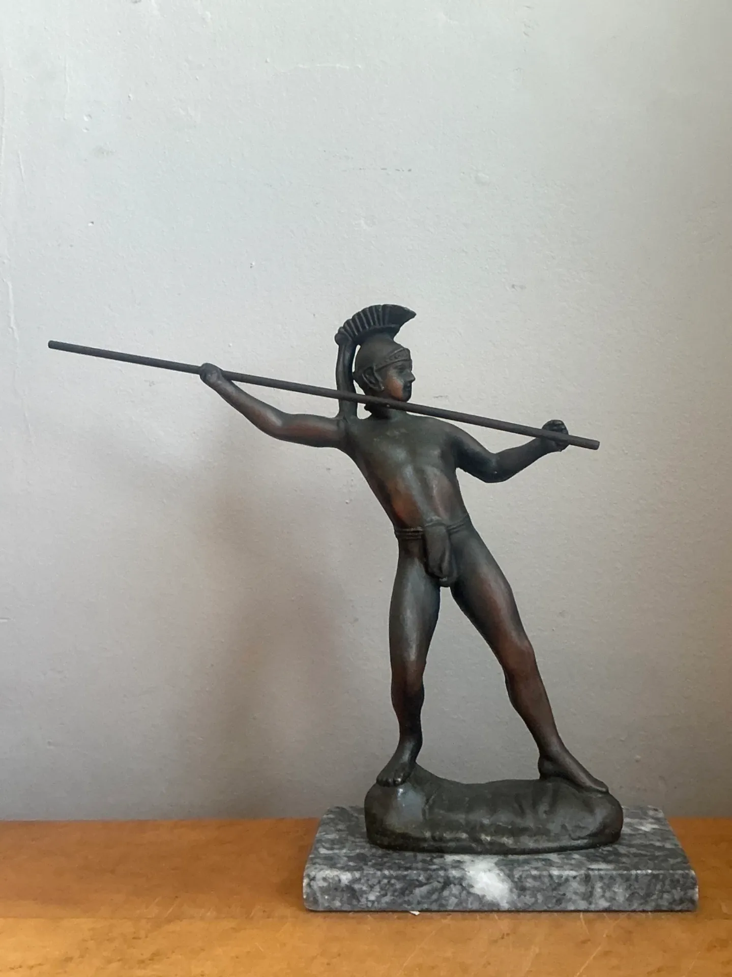 Vintage Sculptural Metal Warrior Figure — additional photo 7