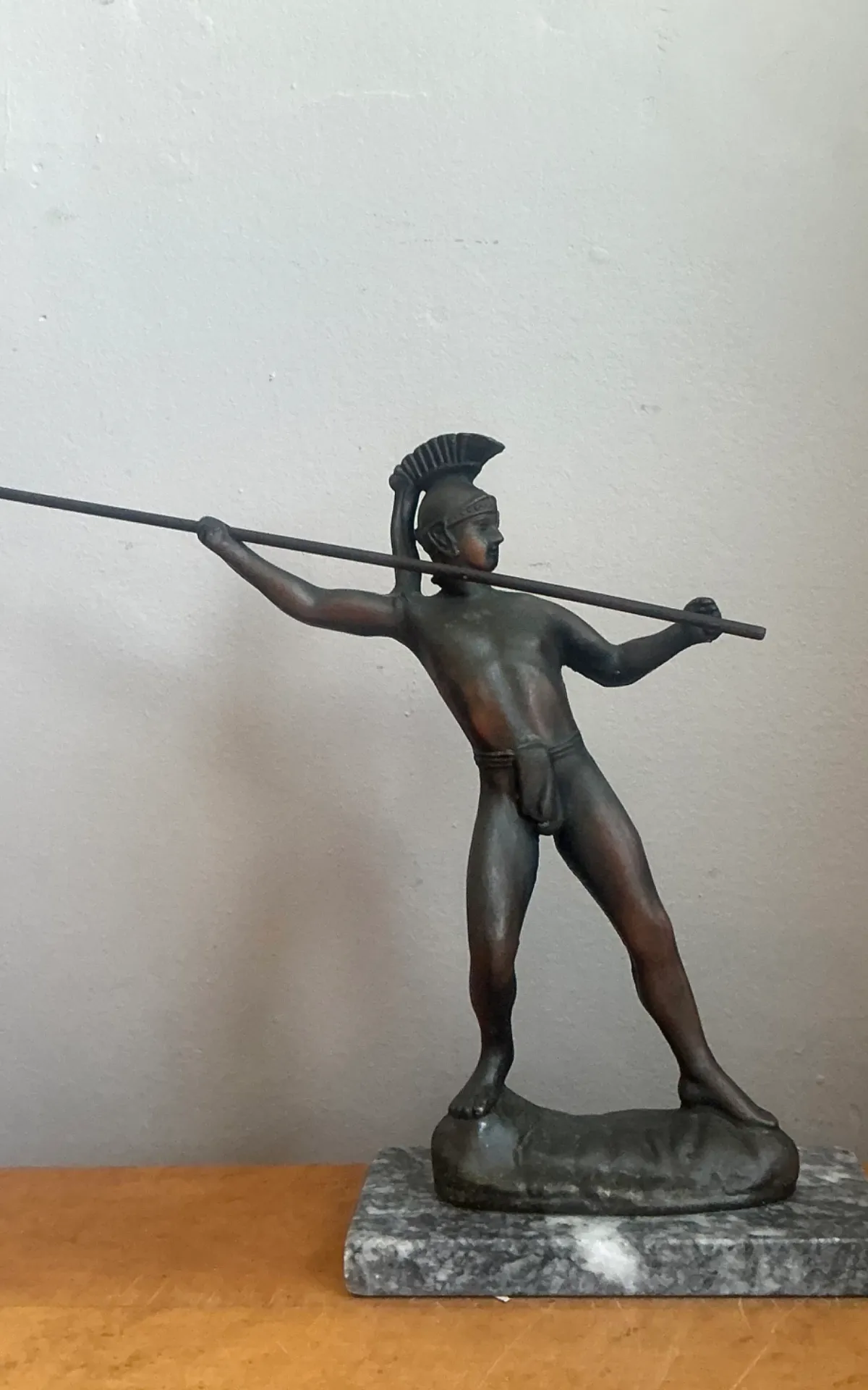 Vintage Sculptural Metal Warrior Figure — additional photo 7
