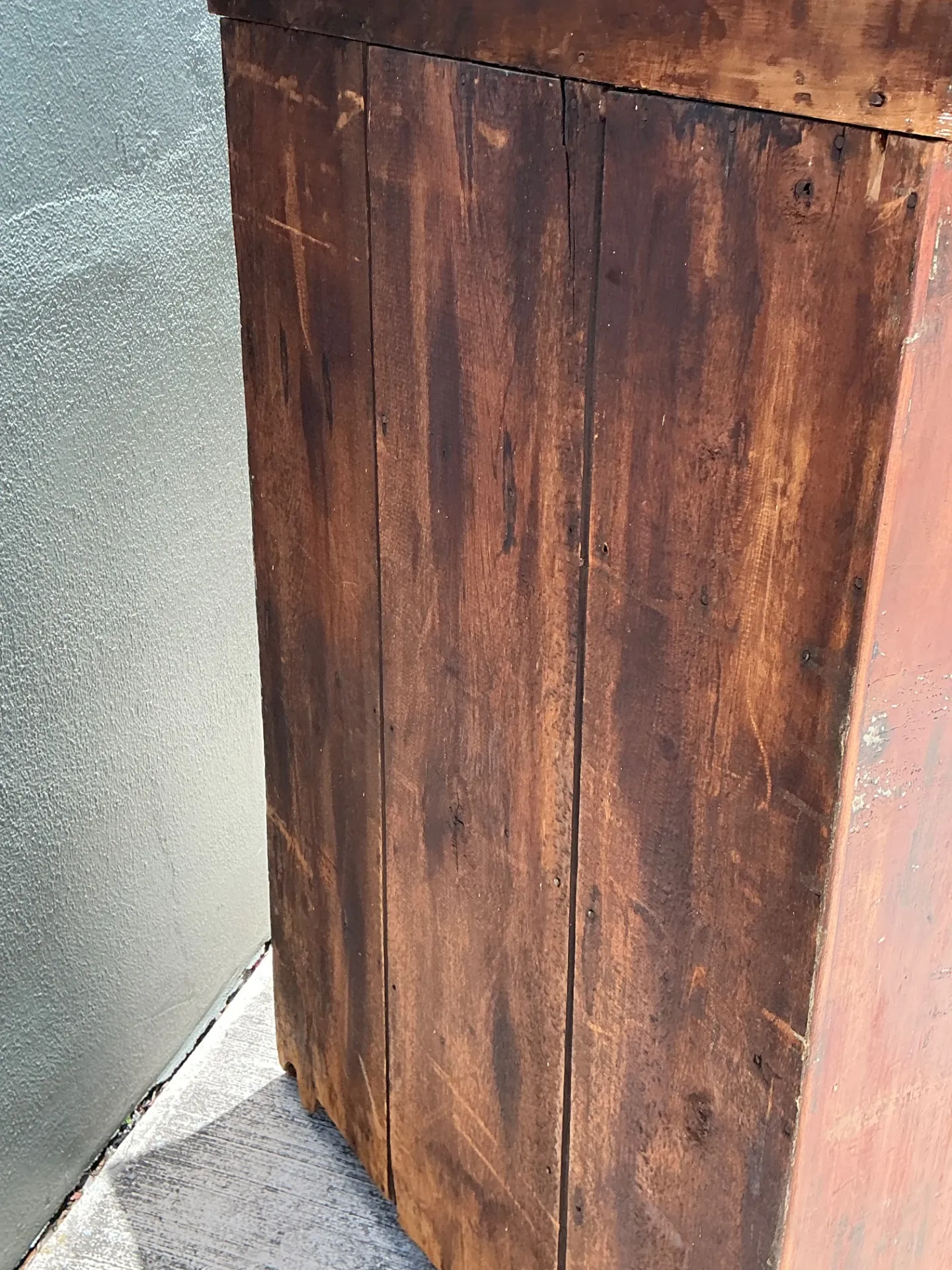 Vintage Rustic Handcrafted Wood Shelving Unit — additional photo 4
