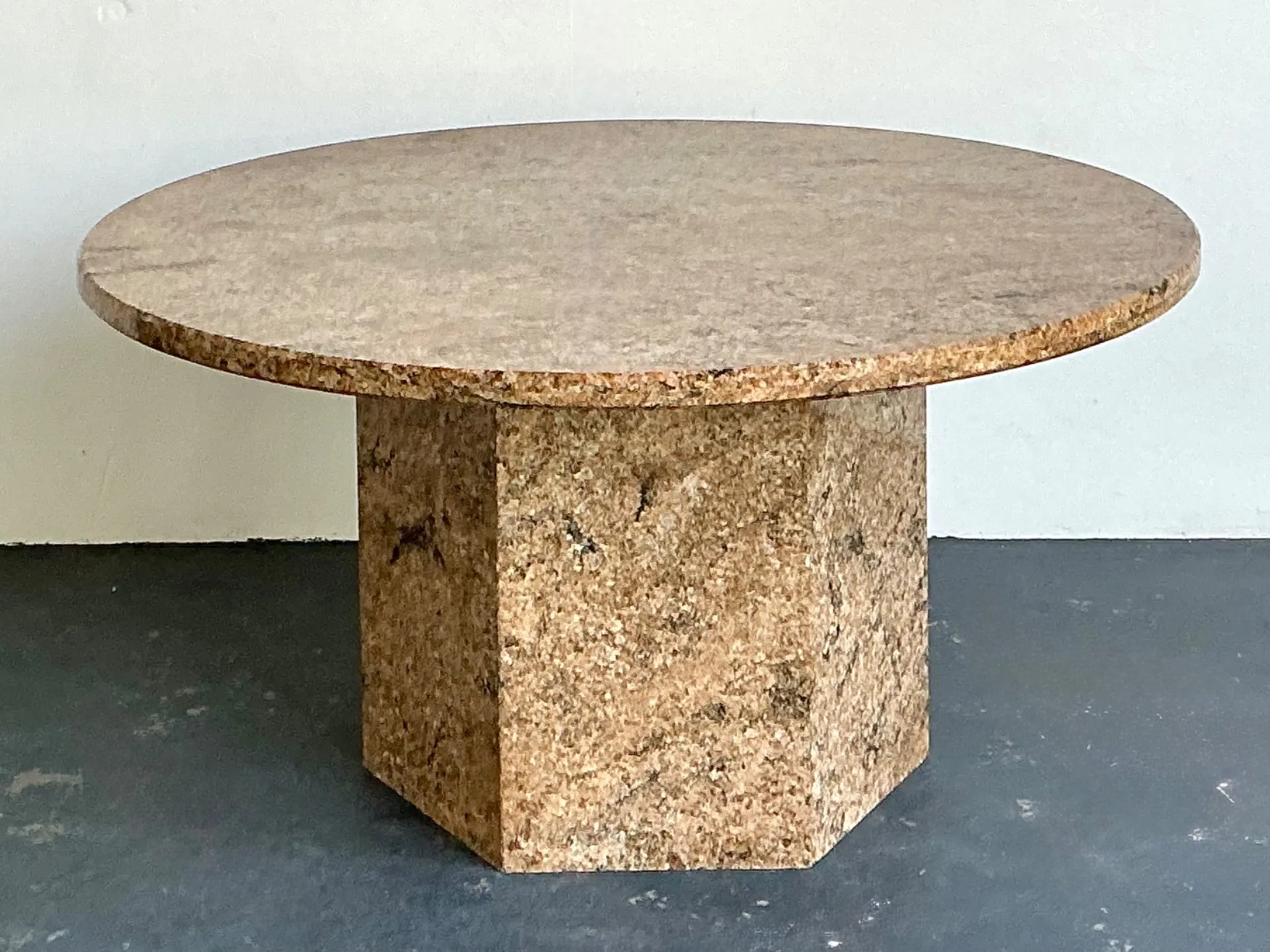 Vintage Granite Pedestal Dining Table — additional photo 1
