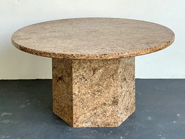 Vintage Granite Pedestal Dining Table — additional photo 1