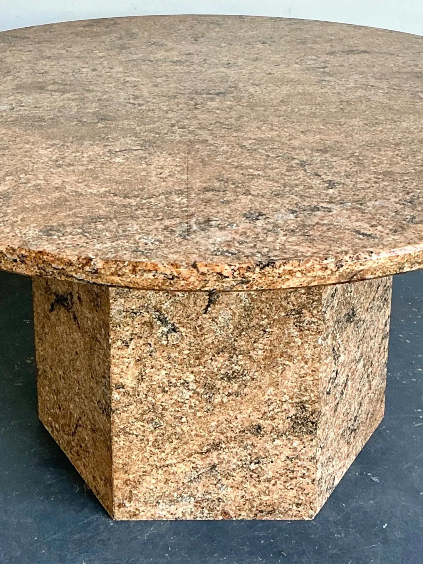 Vintage Granite Pedestal Dining Table — additional photo 3