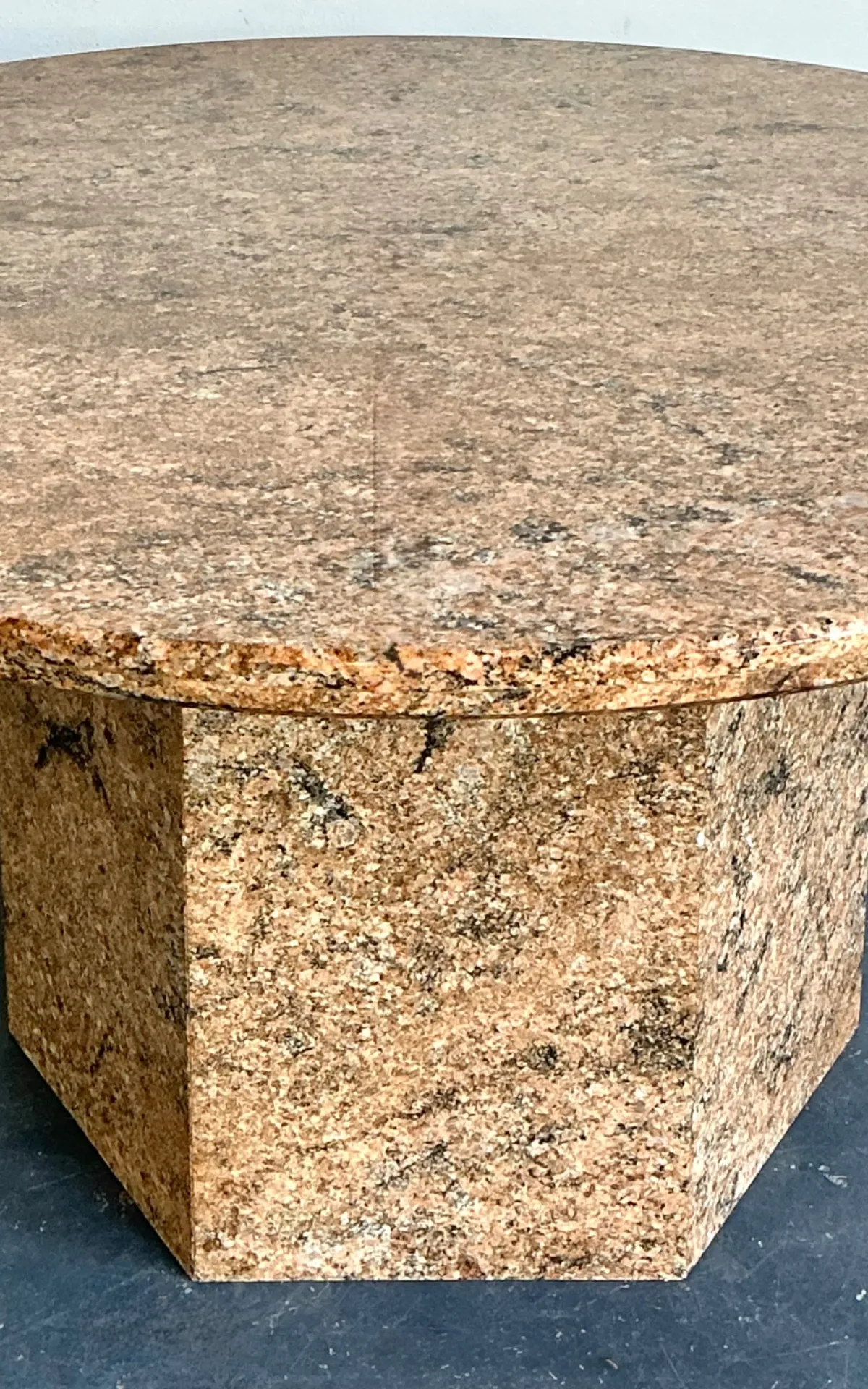 Vintage Granite Pedestal Dining Table — additional photo 3