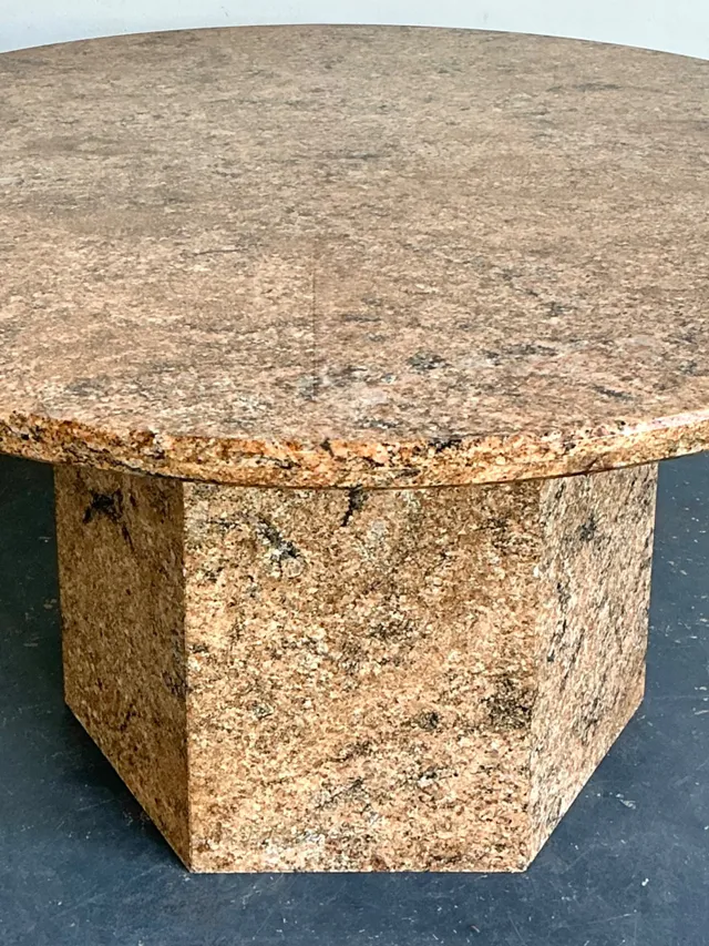 Vintage Granite Pedestal Dining Table — additional photo 3