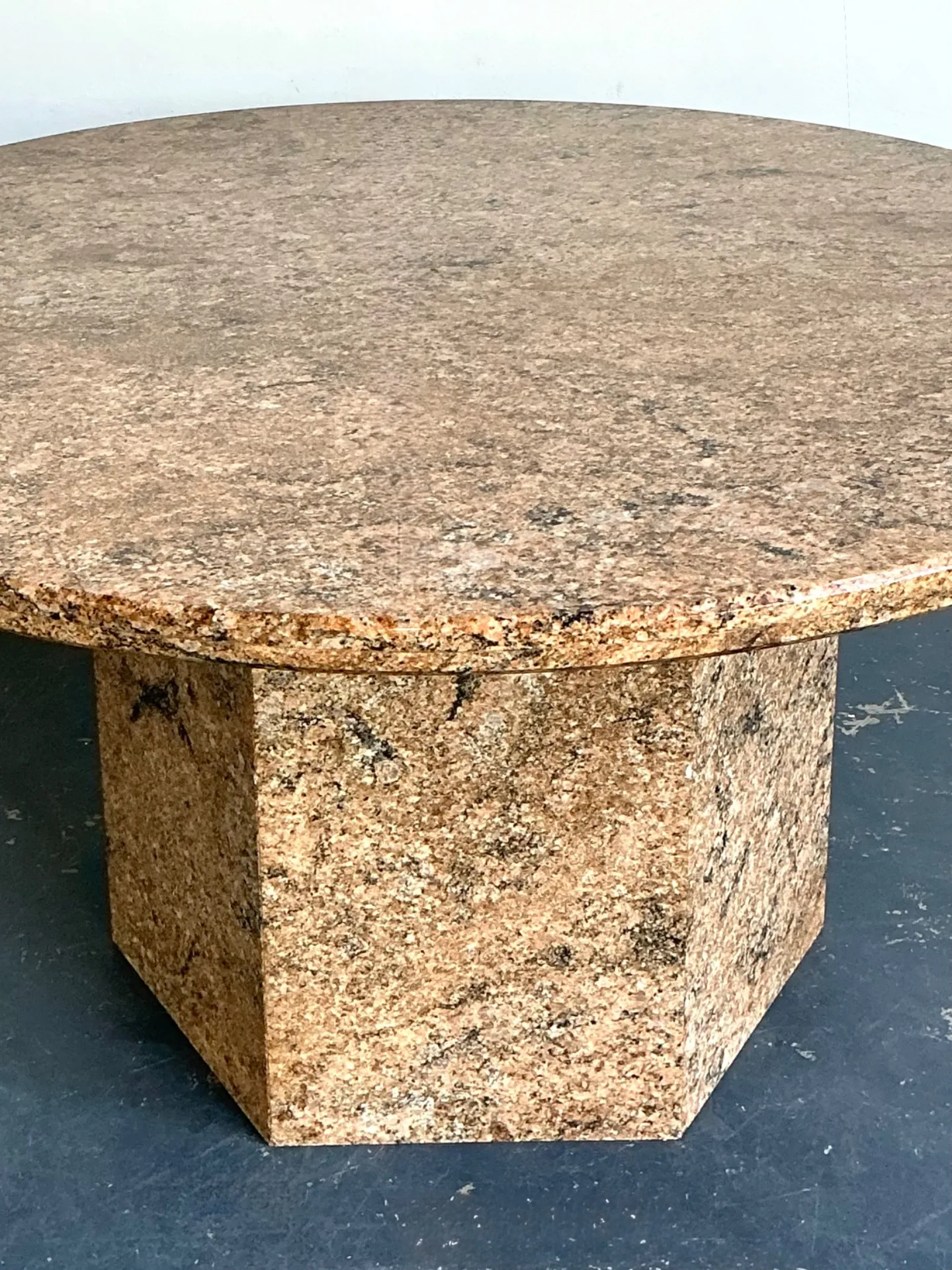 Vintage Granite Pedestal Dining Table — additional photo 6