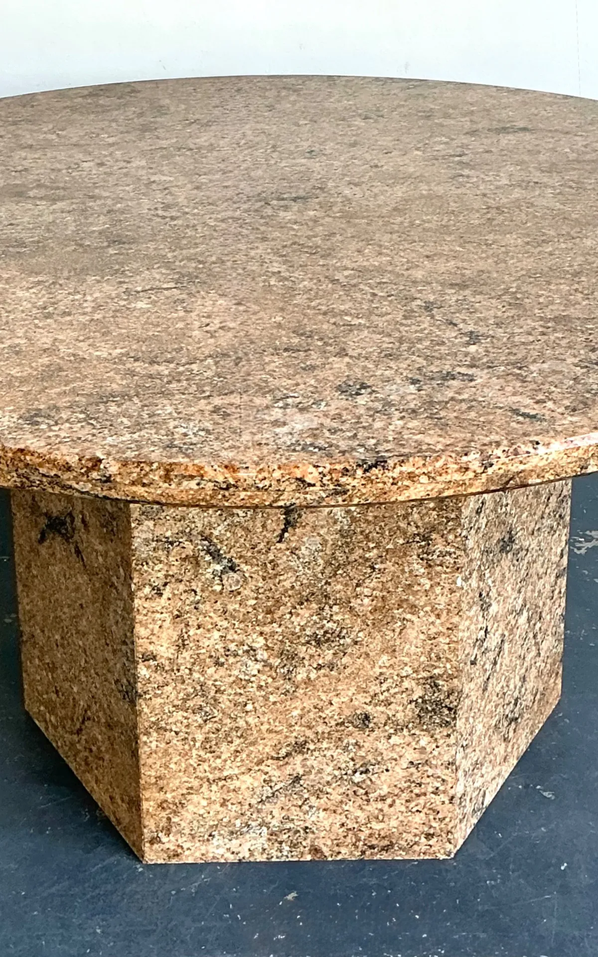 Vintage Granite Pedestal Dining Table — additional photo 6