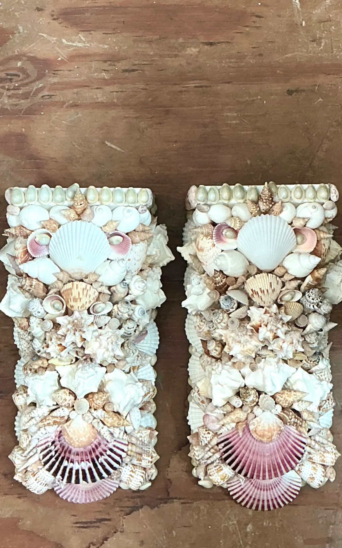 Vintage Shell Encrusted Wall Brackets - Pair — additional photo 7