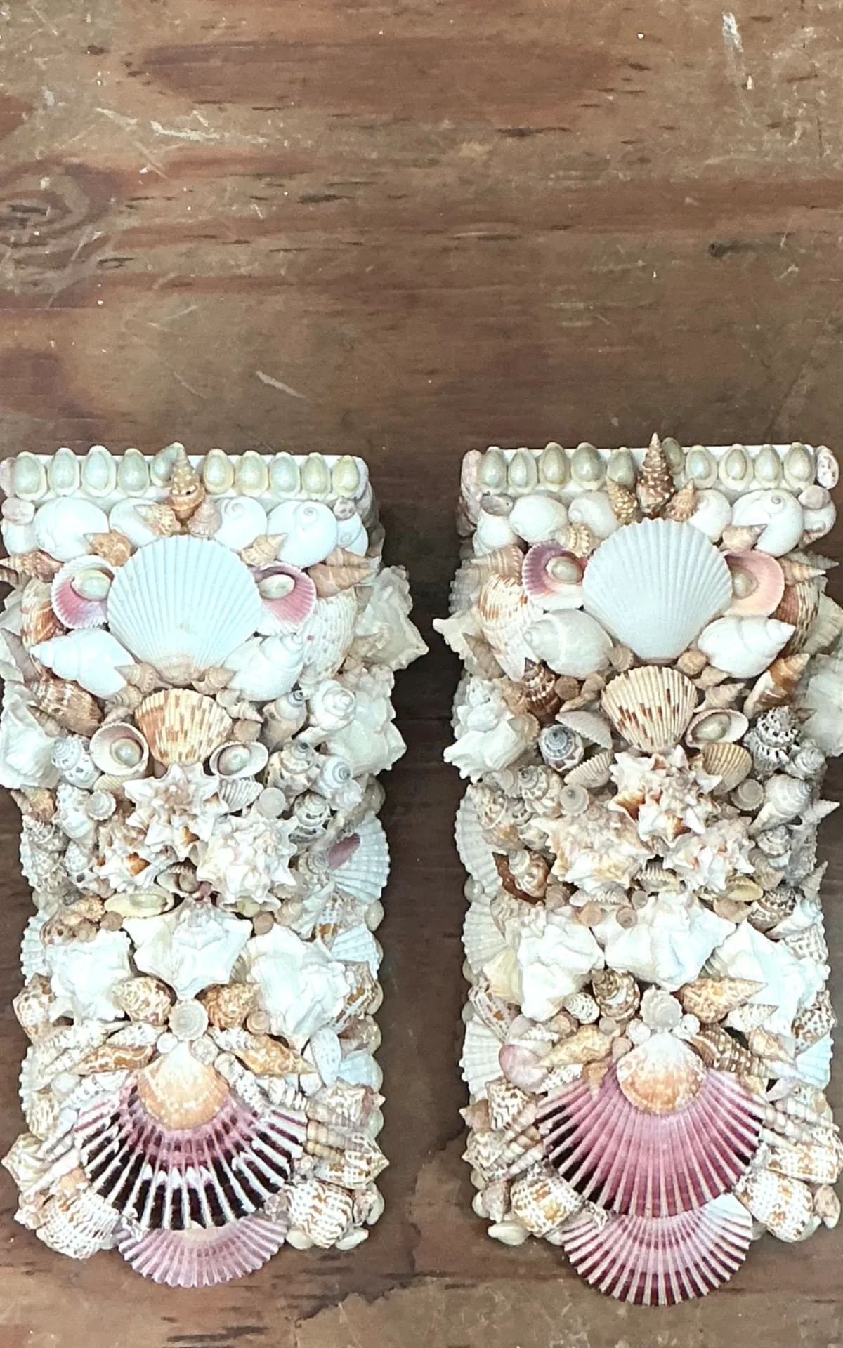 Vintage Shell Encrusted Wall Brackets - Pair — additional photo 6