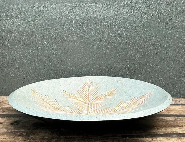 Vintage Monumental Leaf Motif Decorative Bowl — additional photo 6