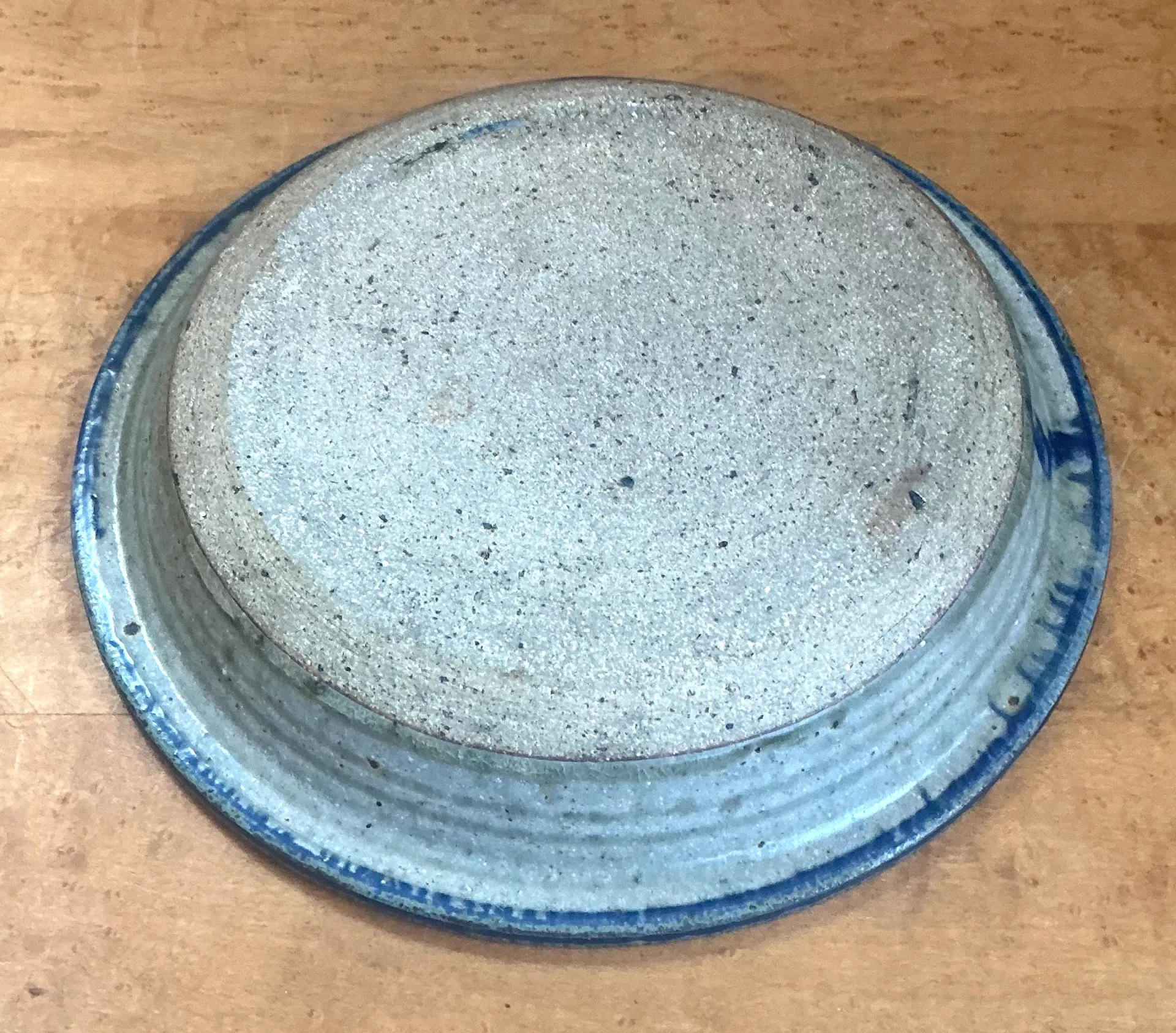 Vintage Blue Abstract Ceramic Bowl — additional photo 3