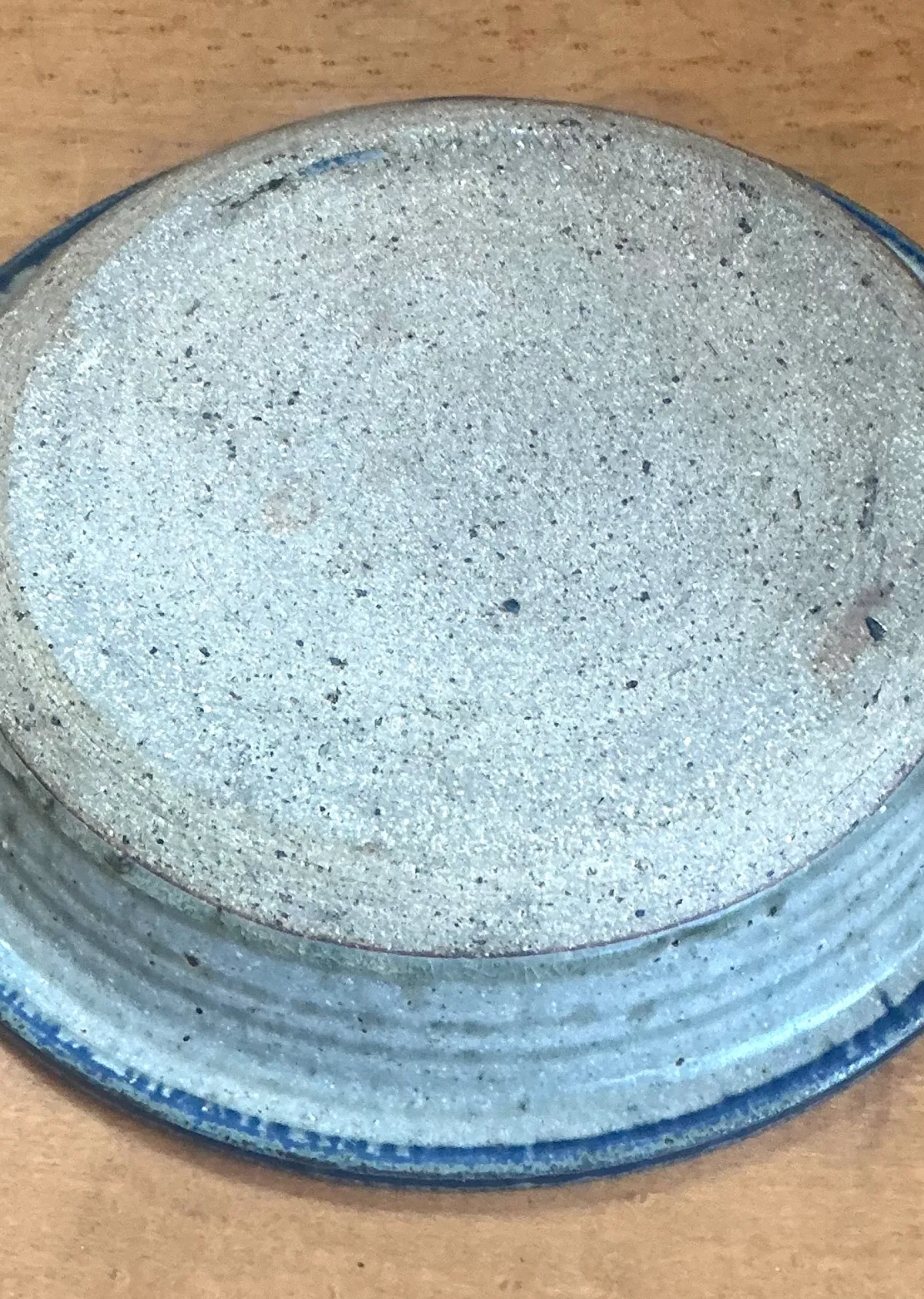 Vintage Blue Abstract Ceramic Bowl — additional photo 3