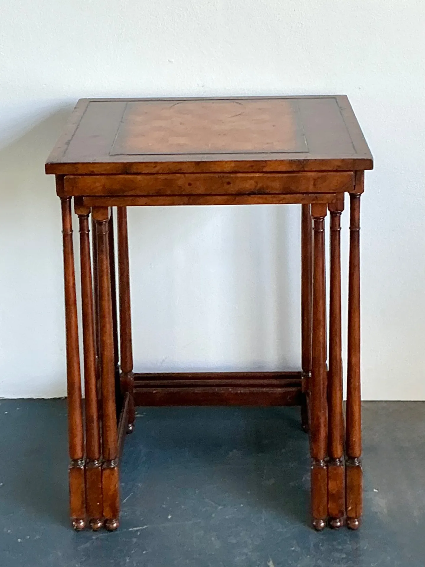 Vintage Theodore Alexander Wood Nesting Tables with Game Boards — additional photo 7