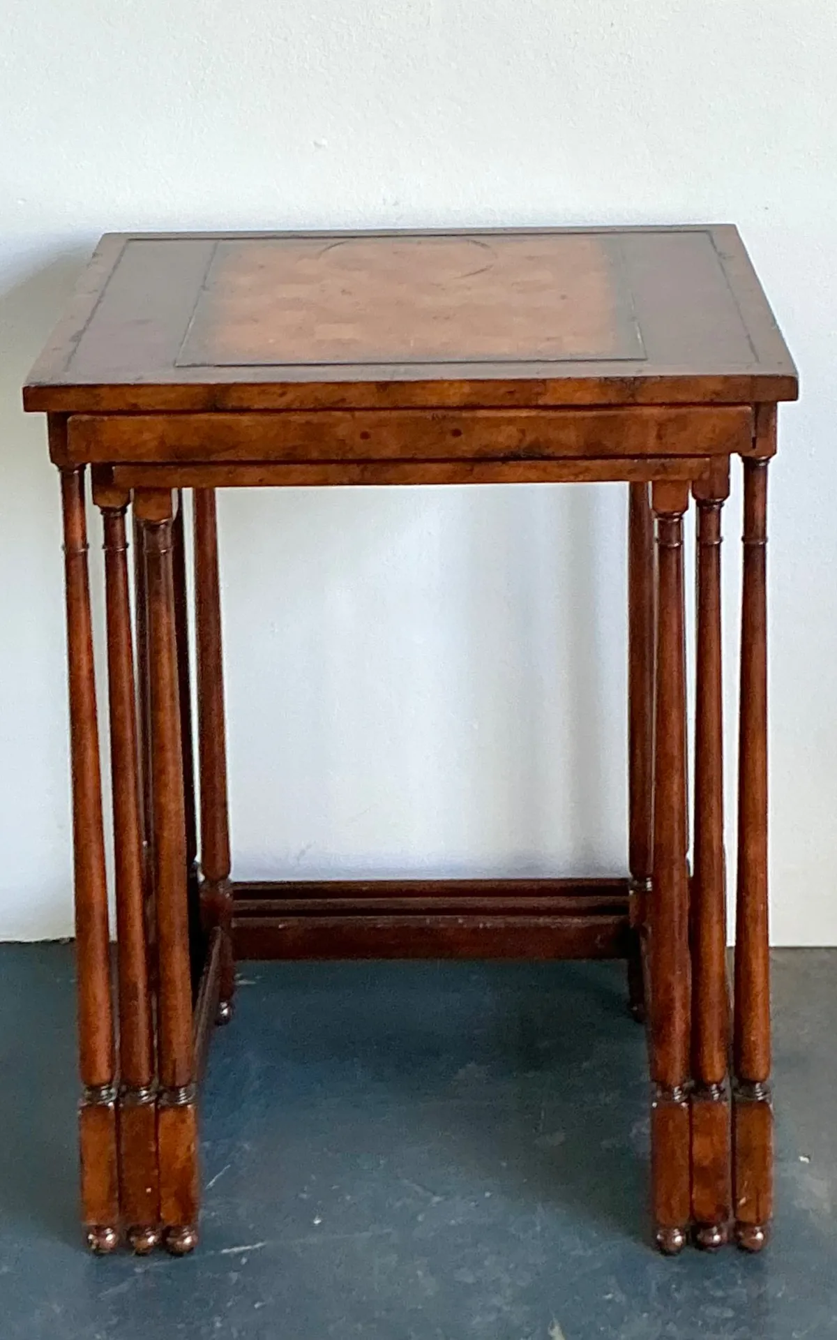 Vintage Theodore Alexander Wood Nesting Tables with Game Boards — additional photo 7