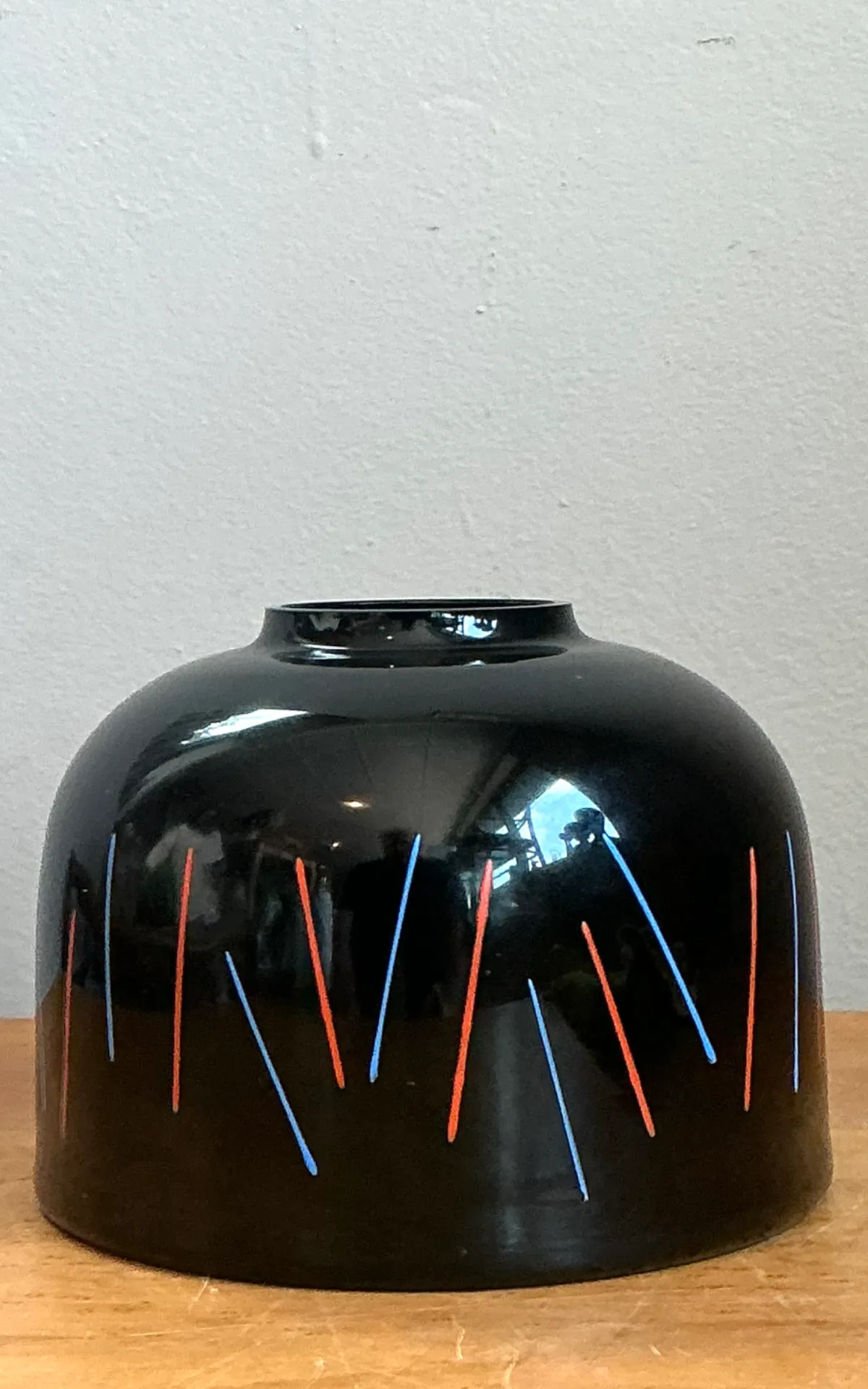 Vintage Ikea “Crystalex” Postmodern Black Ceramic Vase — additional photo 8