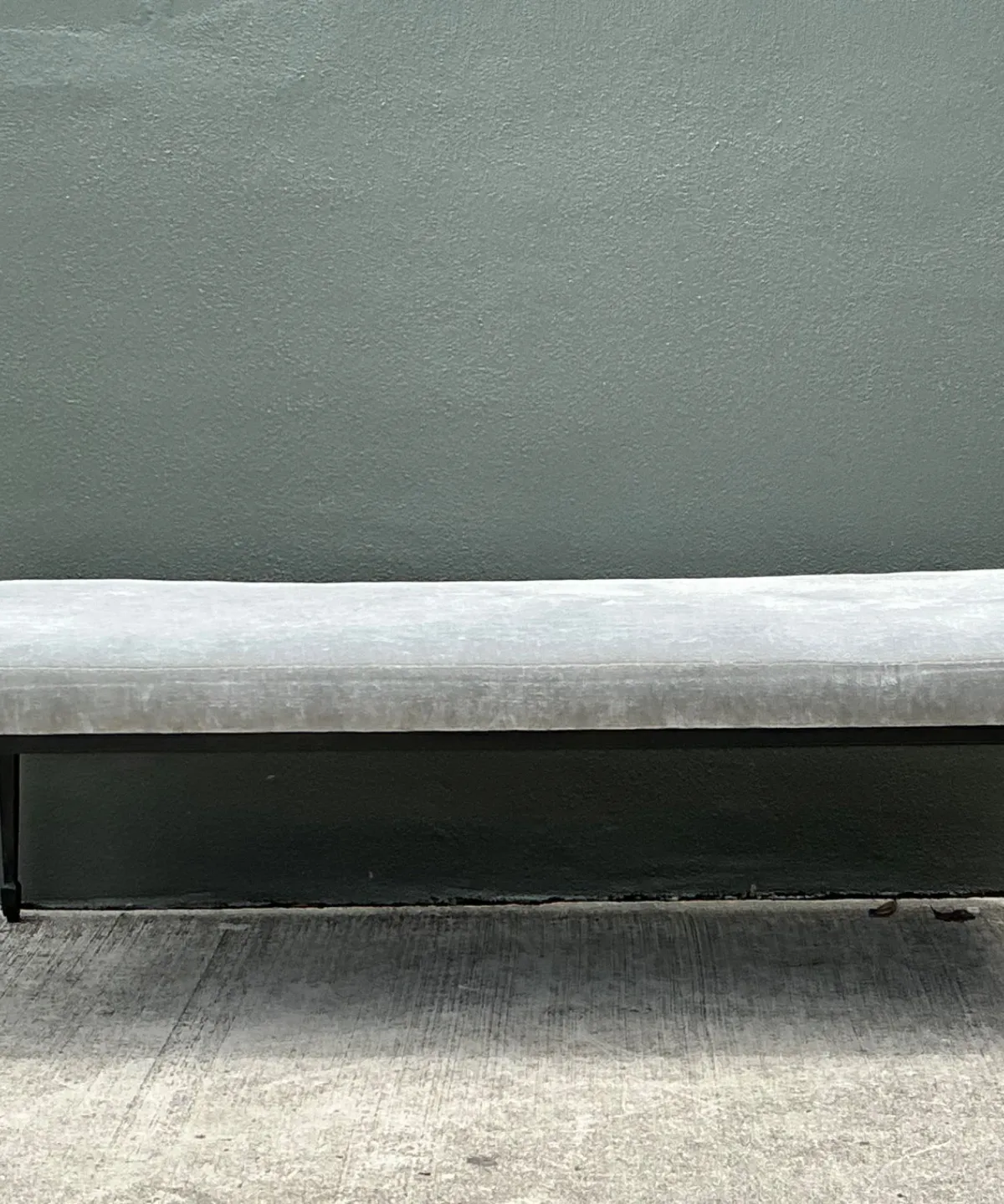 Vintage Bernhardt Upholstered Metal Frame Bench — additional photo 8