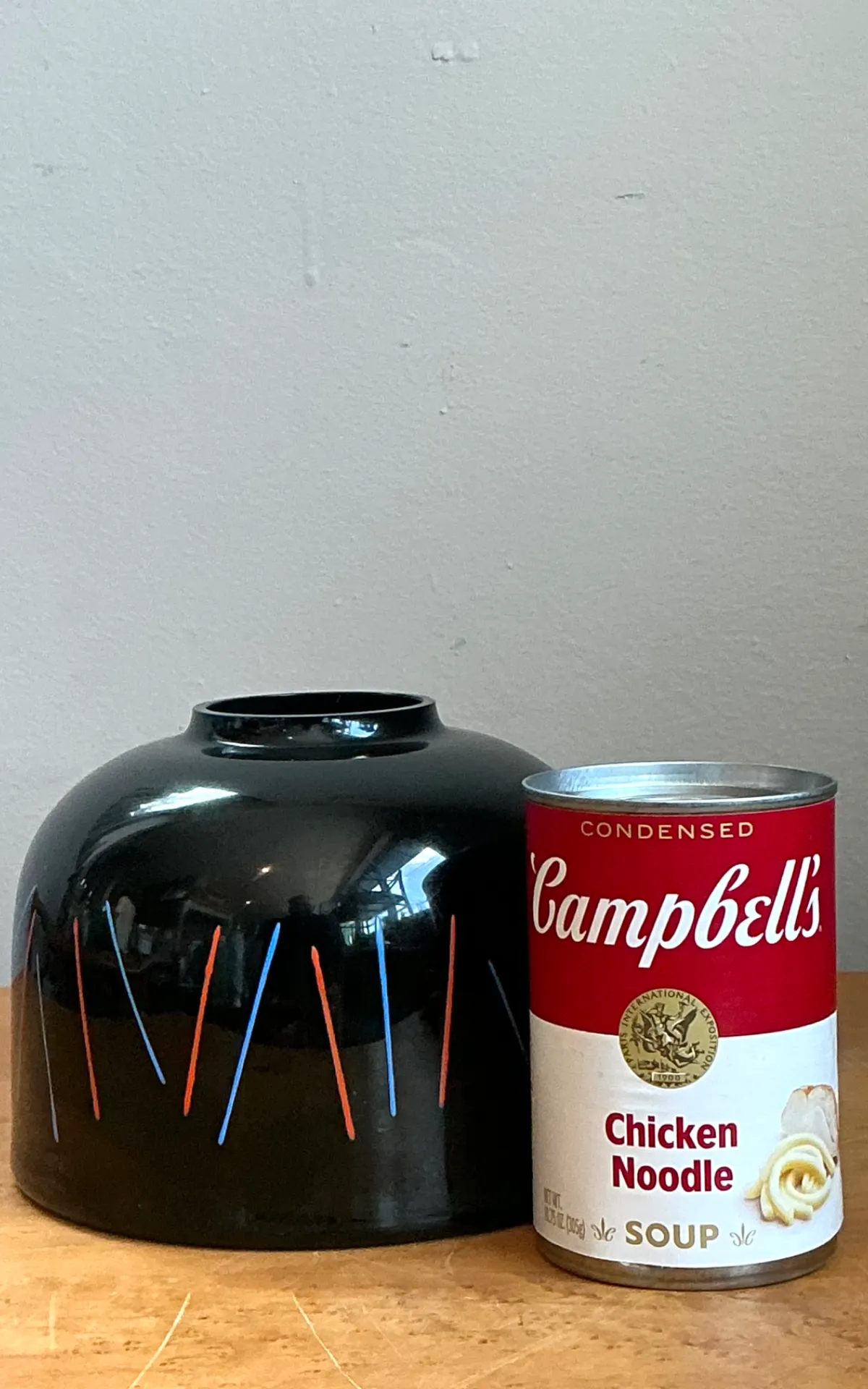 Vintage Ikea “Crystalex” Postmodern Black Ceramic Vase — additional photo 4