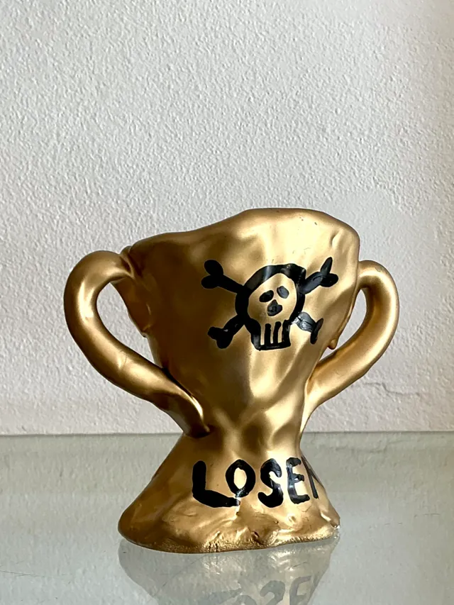 Vintage Skull Motif Ceramic Loser Trophy — additional photo 7