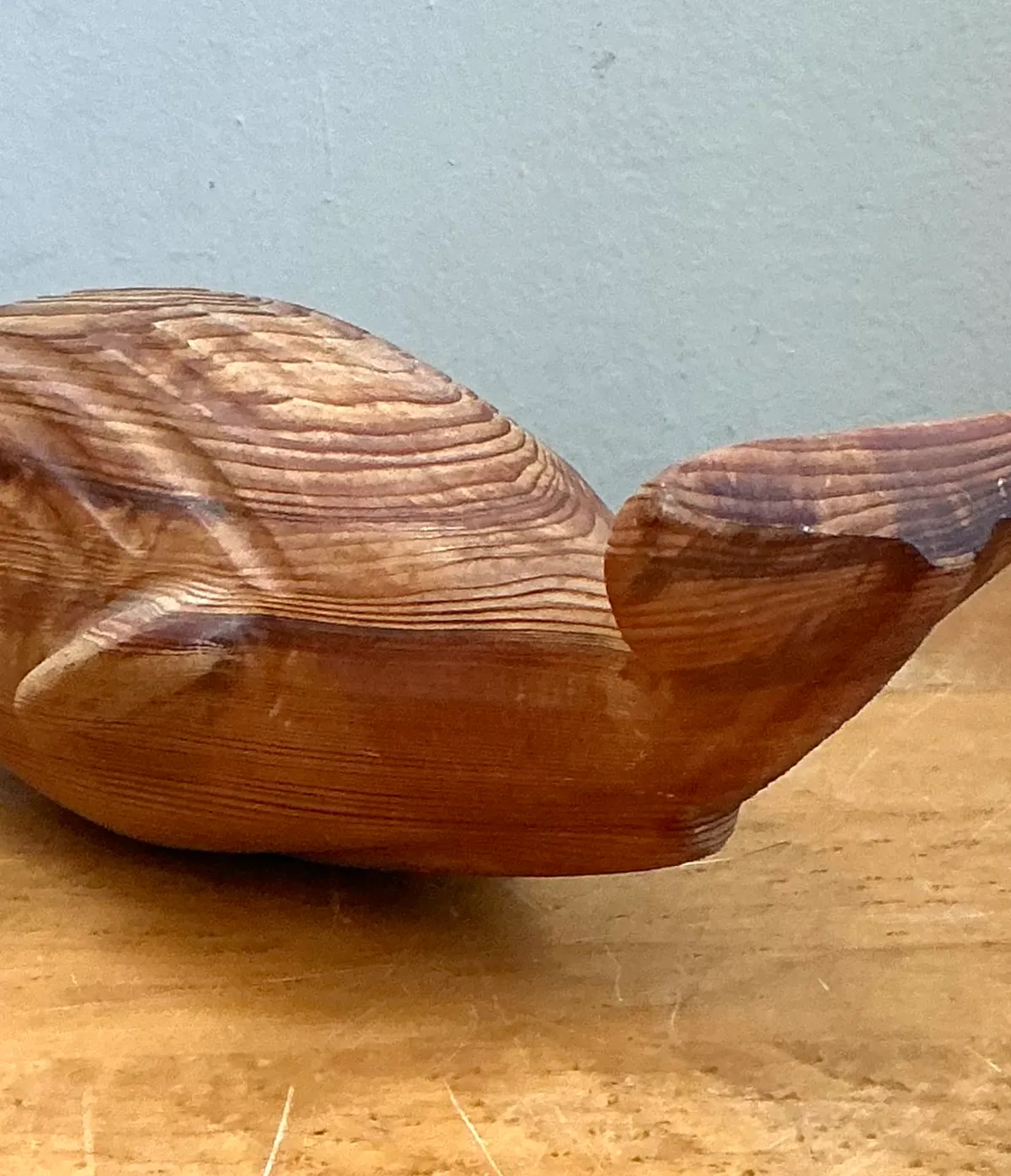 Vintage Carved Wood Whale Sculpture — additional photo 7